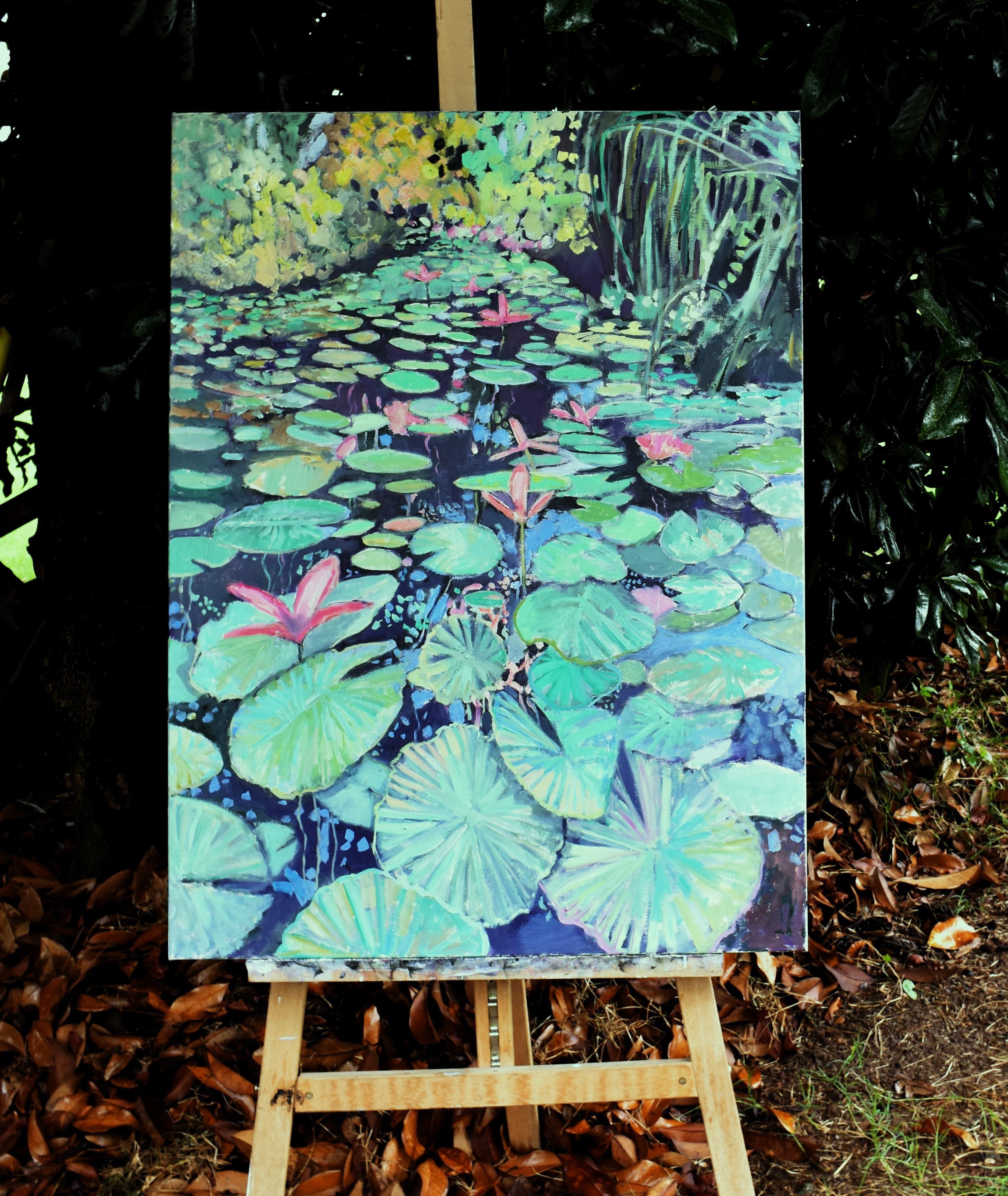 Peinture à l'huile Lily Spa - Impressionnisme Painting par Mary Pratt