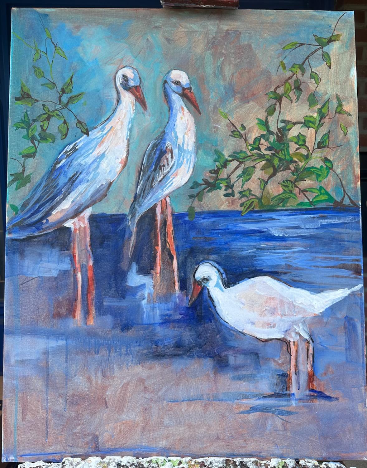 Une voie d'espoir et d'amour, peinture originale - Impressionnisme Painting par Colette Wirz Nauke