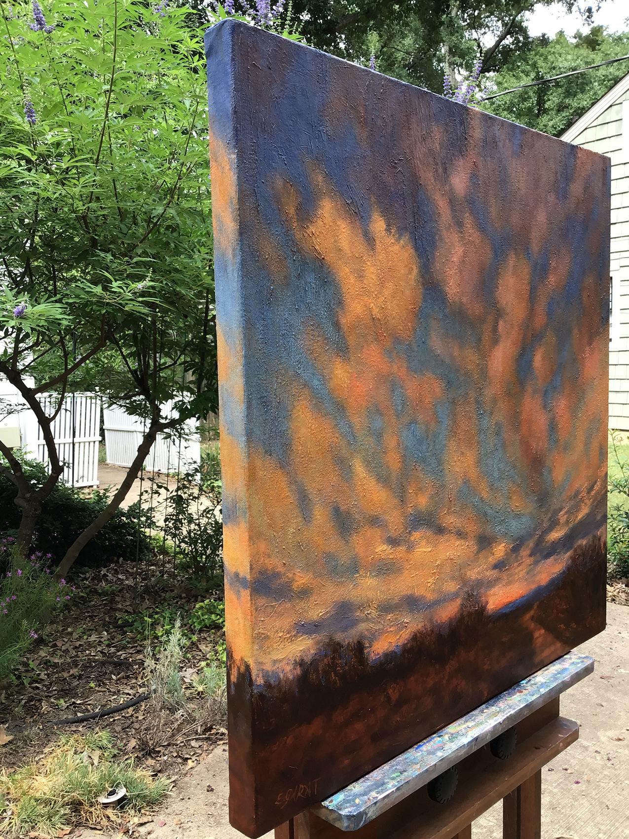 Delta Gloaming, peinture à l'huile - Painting de Elizabeth Garat
