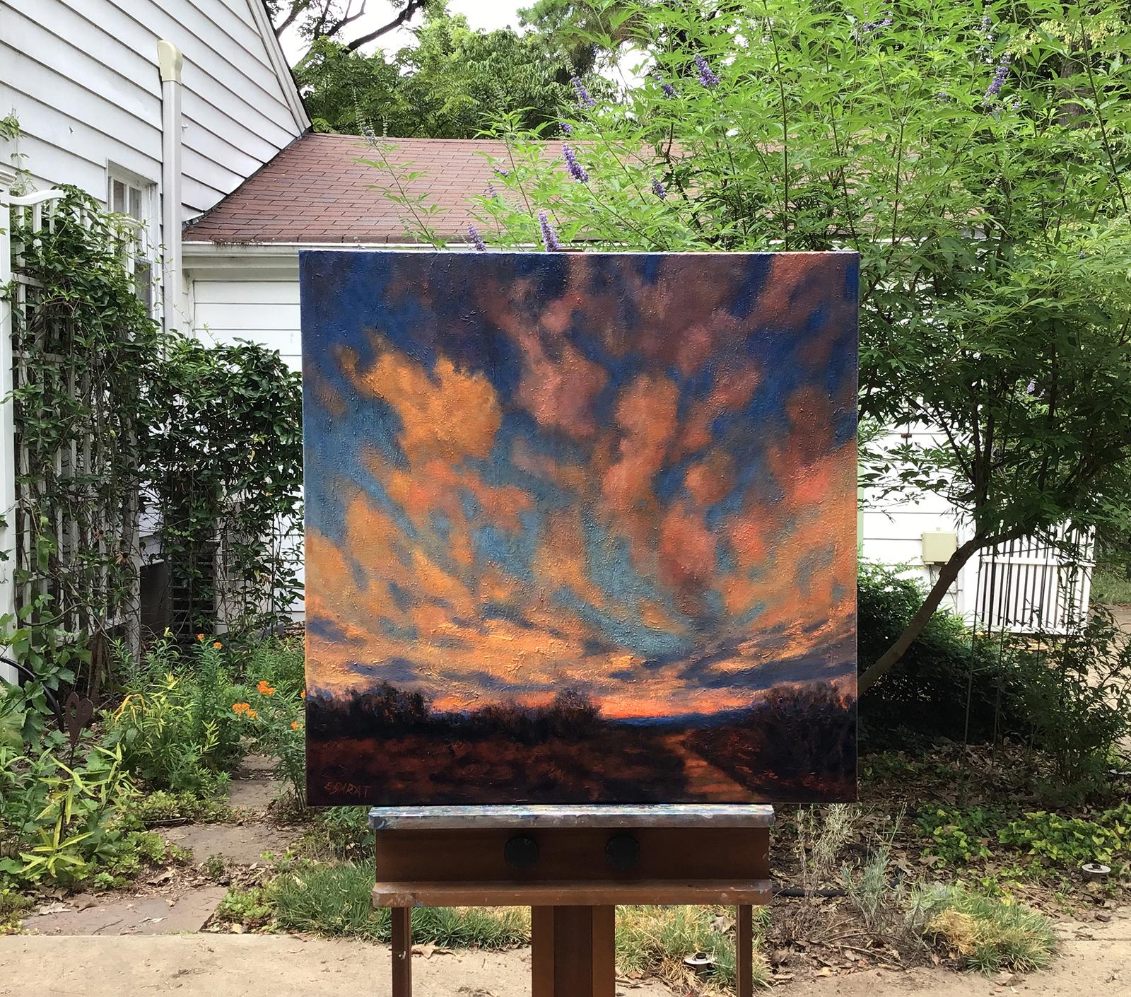 Delta Gloaming, peinture à l'huile - Impressionnisme Painting par Elizabeth Garat