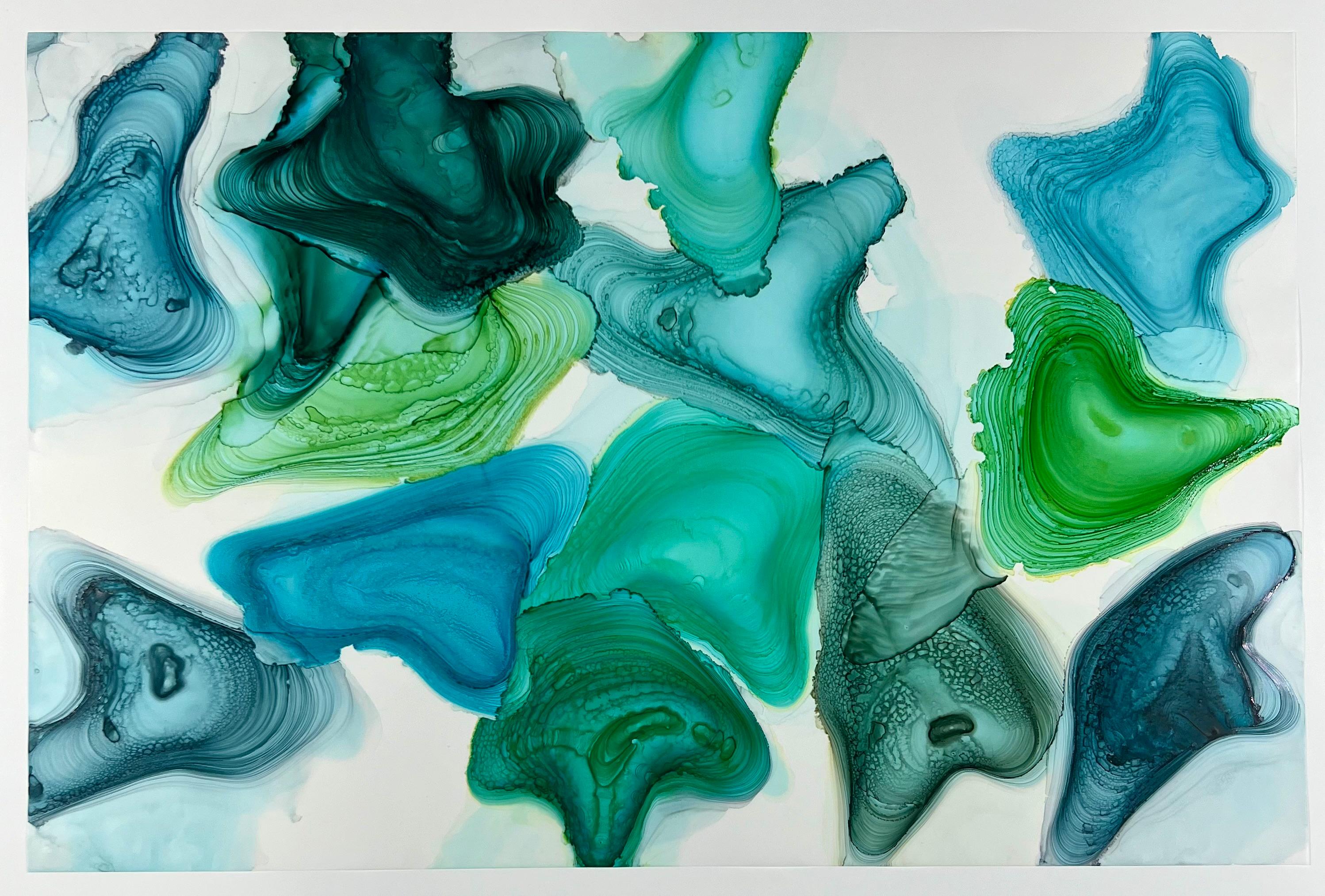 Sirena, Pittura astratta - Art Astratto di Eric Wilson