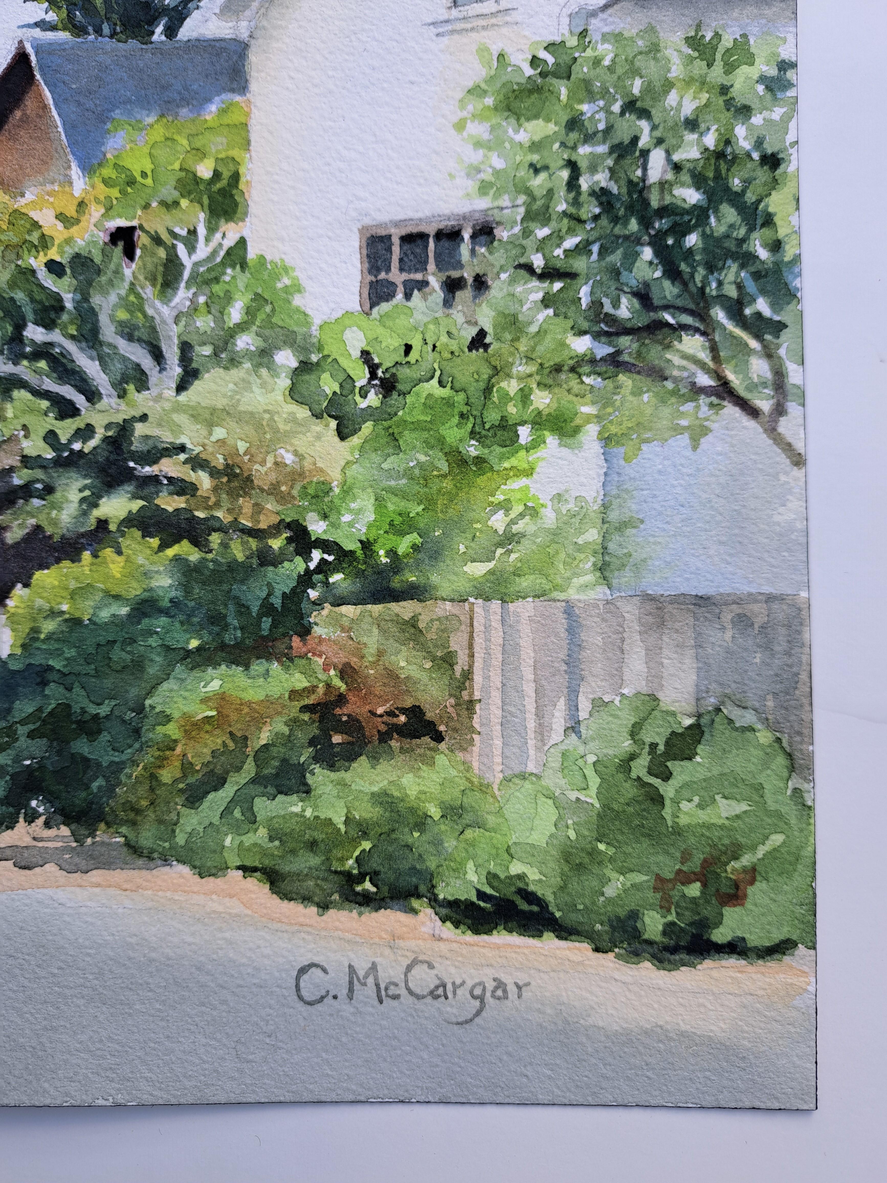 Mendocino Cottages, Pittura originale - Art Impressionismo di Catherine McCargar