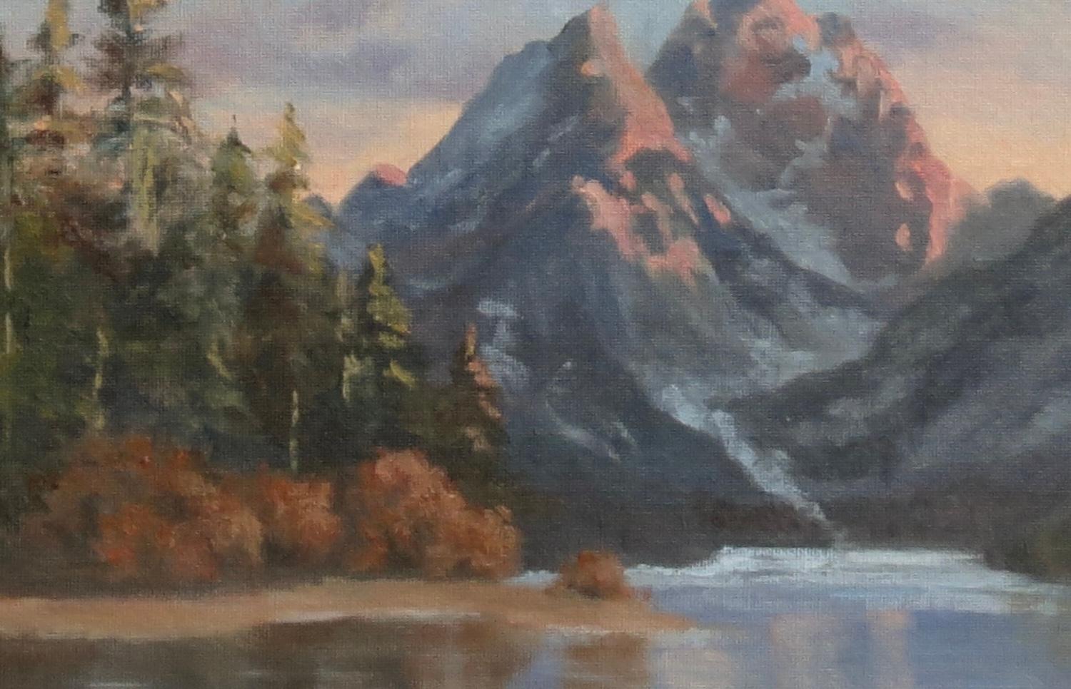 Sunrise in the Grand Tetons, Oil Painting 1
