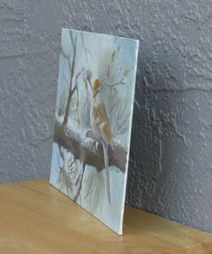 Chipping Sparrow in Early Winter, Oil Painting