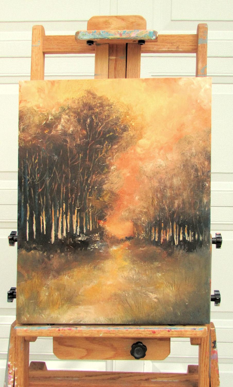 Tonos de otoño, Pintura al óleo - Art Impresionista de Valerie Berkely