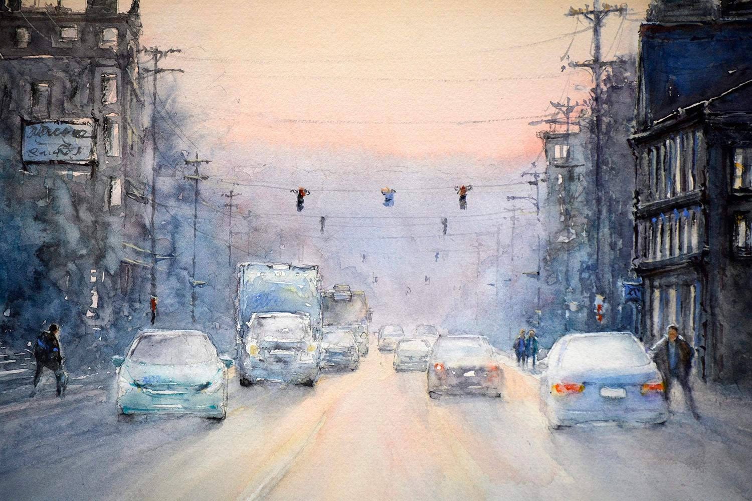 Abendlicht 2, Originalgemälde (Impressionismus), Art, von Judy Mudd