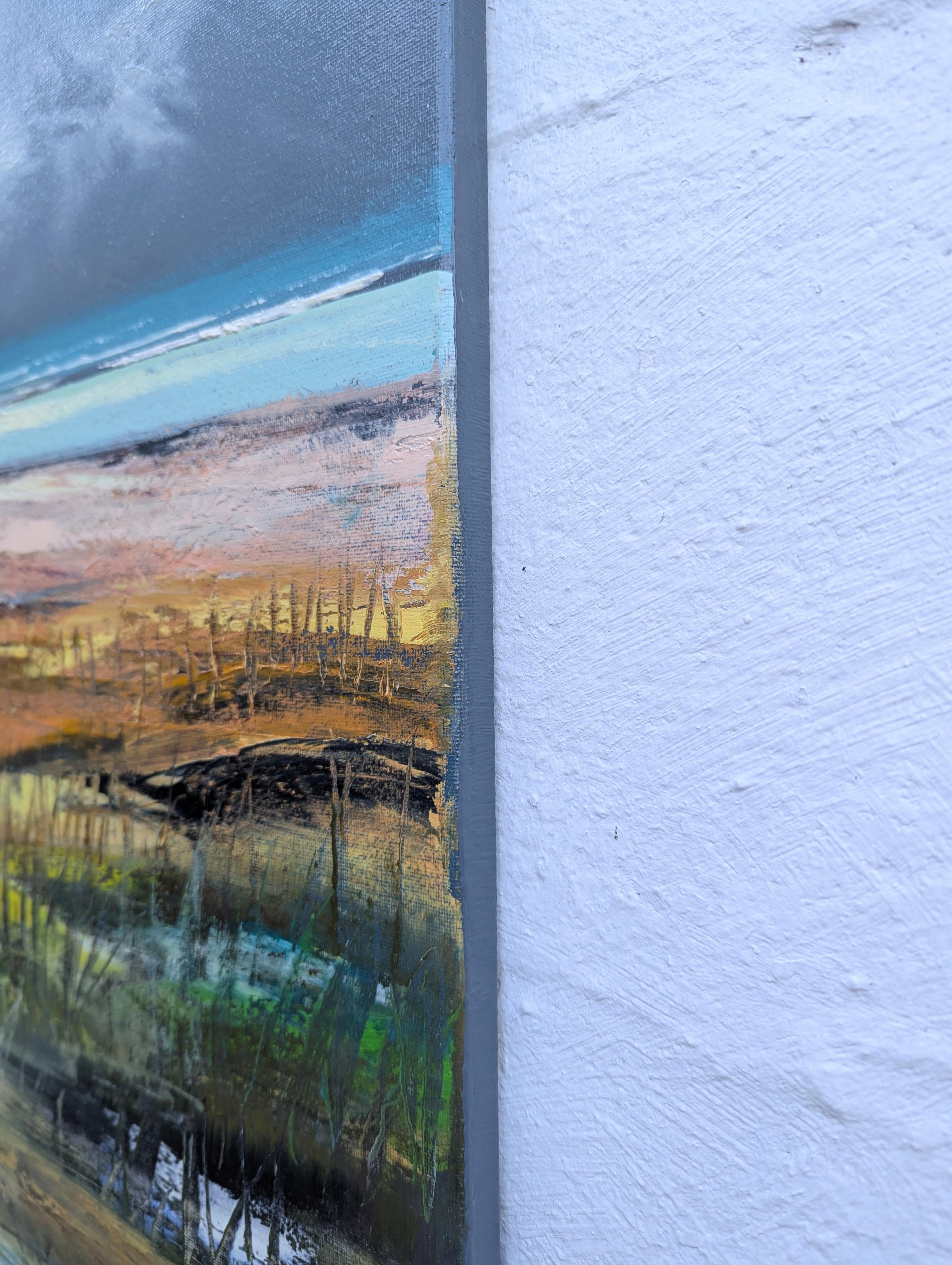 Dust on the Beach, peinture à l'huile - Expressionniste Art par George Peebles