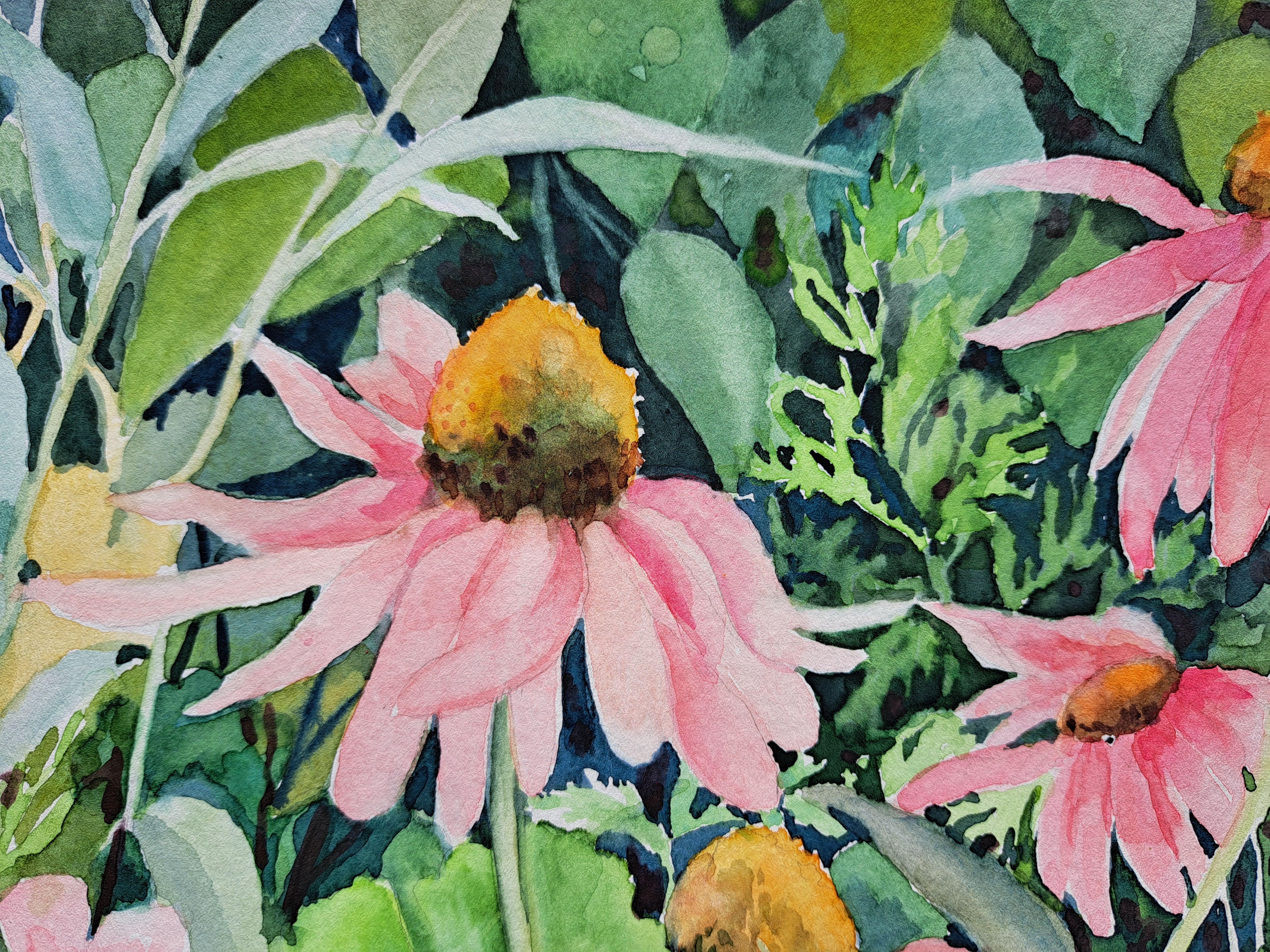 Joys of Summer, peinture originale - Gris Still-Life par Catherine McCargar