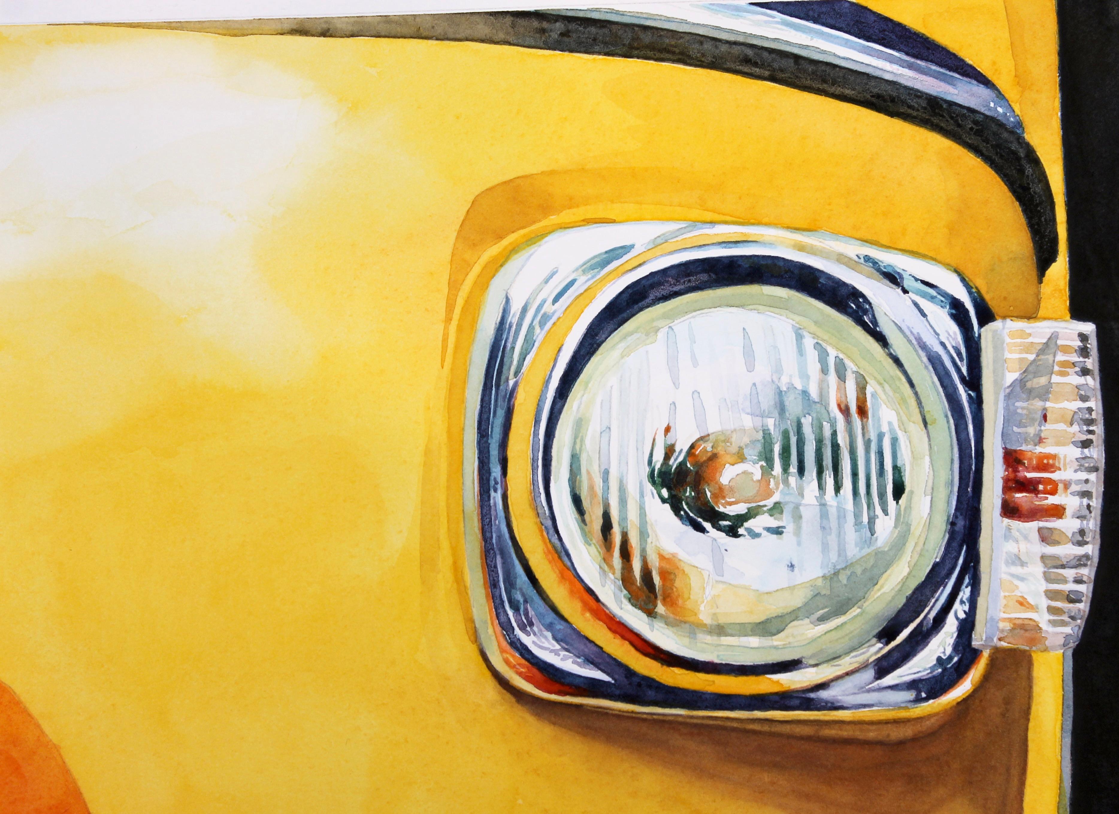 Aqueous Humor, Originalgemälde (Orange), Landscape Art, von Dwight Smith