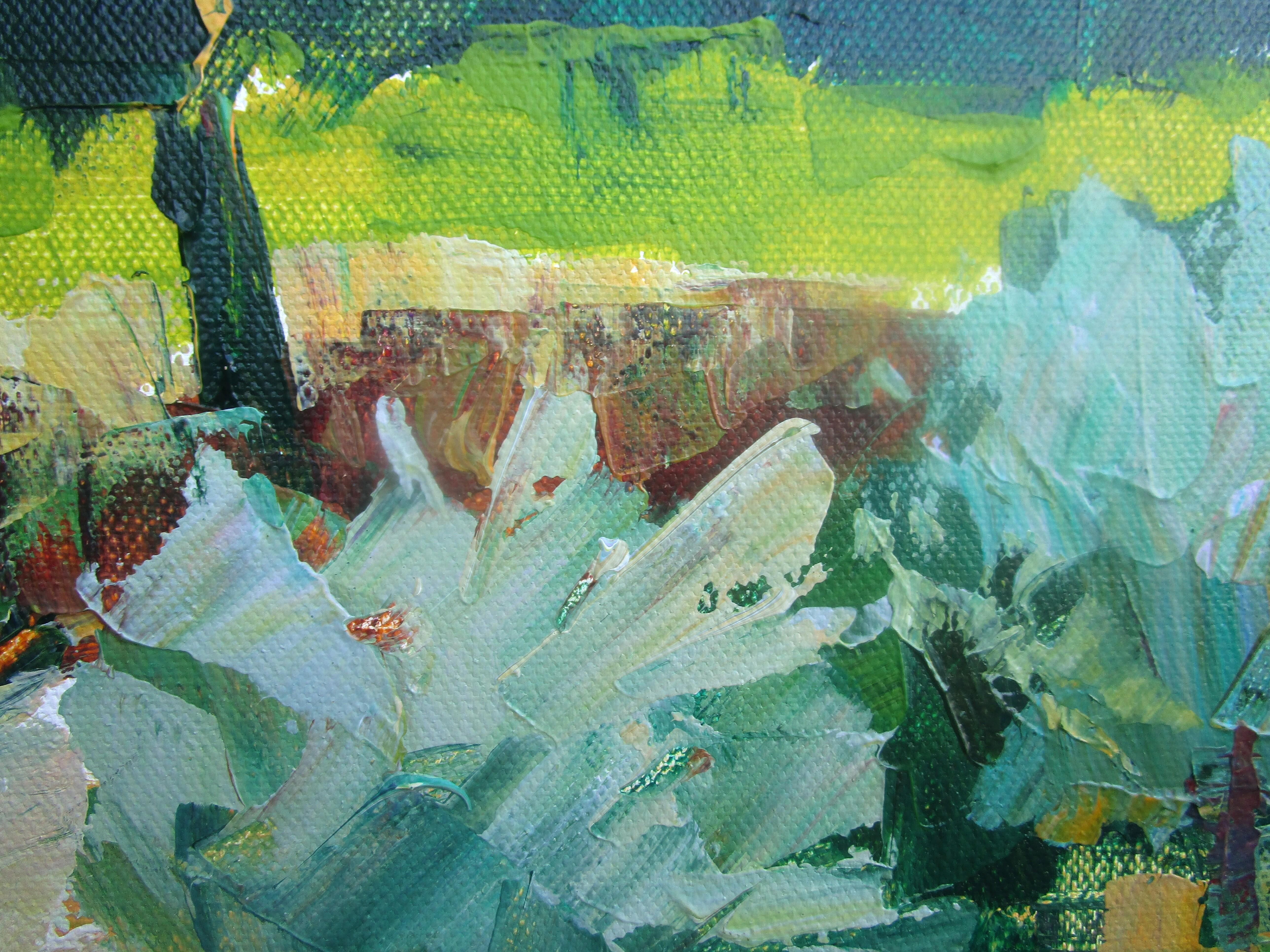 Olive Trees by Curved Path, Original Painting For Sale 1
