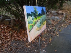 Olive Trees by Curved Path, Original Painting