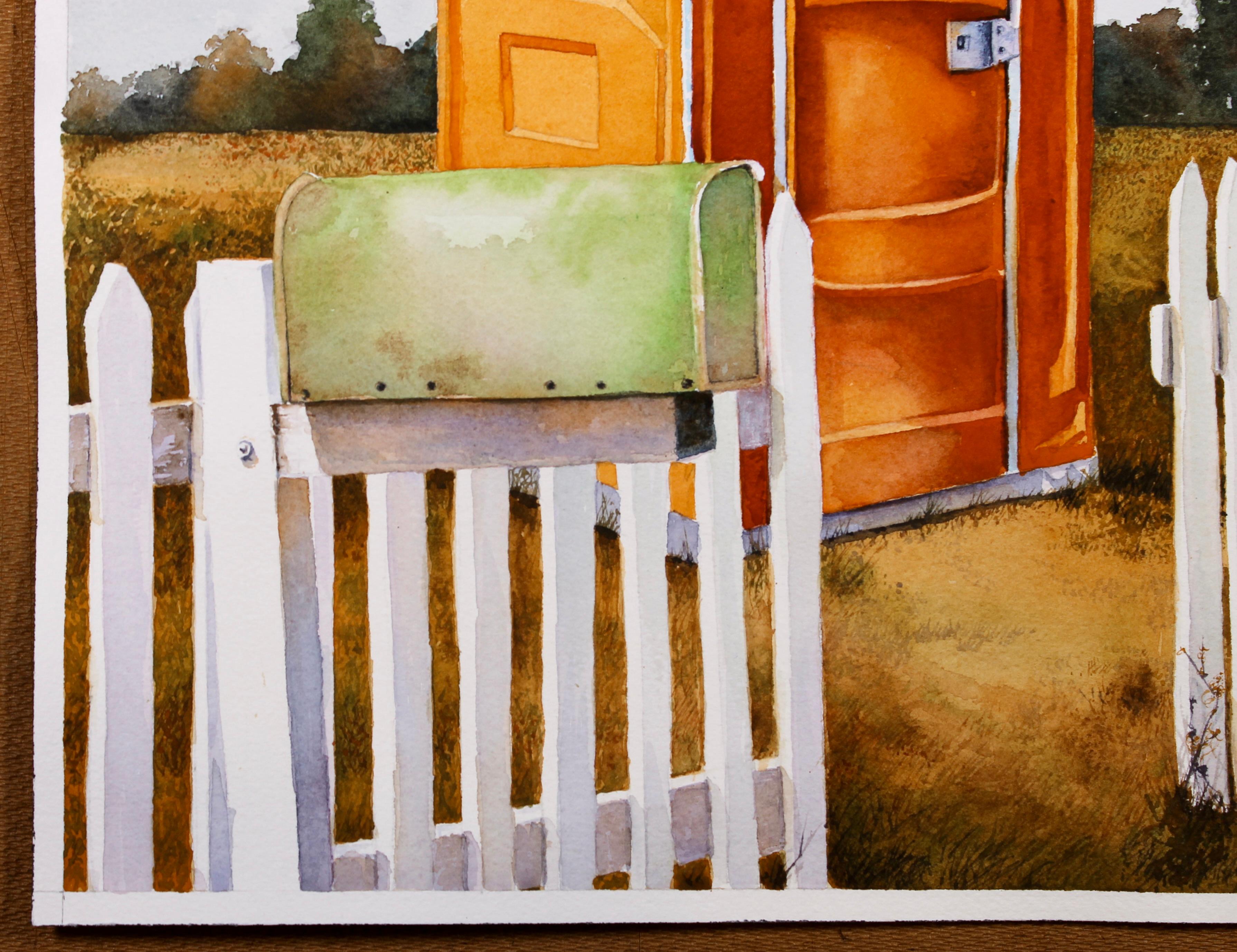 La maison d'un homme est son château, peinture originale - Art de Dwight Smith