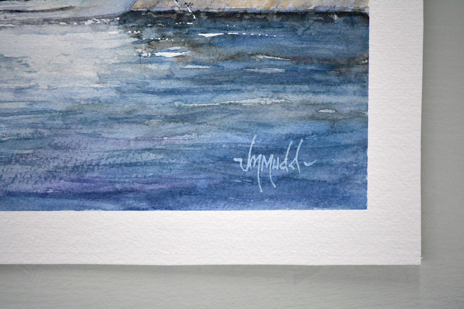 Costa de Gloucester, Pintura original - Art de Judy Mudd