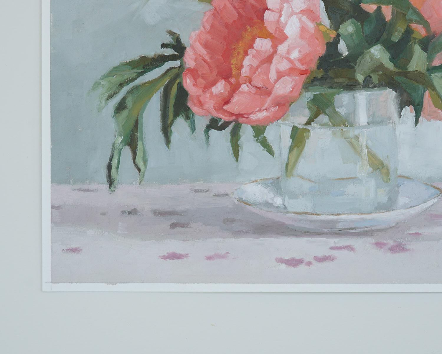 Peonía II, Pintura al óleo - Painting de Nicole Lamothe