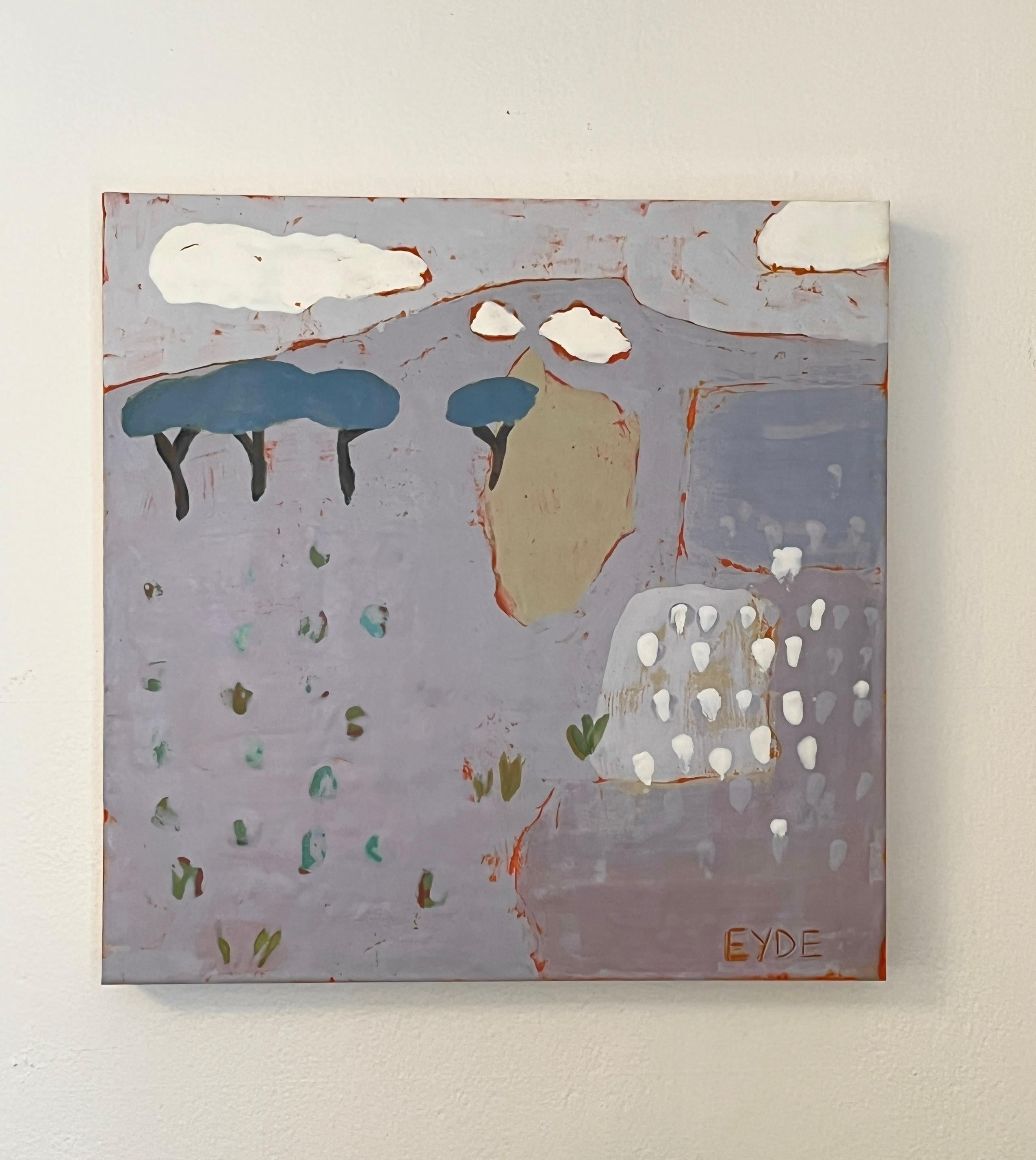 <p>Artist Comments<br />Muted shapes and earthy tones define a serene landscape. Dots of wildflowers scatter across an expansive field while several trees gather in the distance. Artist Deborah Eyde reflects on nature's subtle colors and textures as