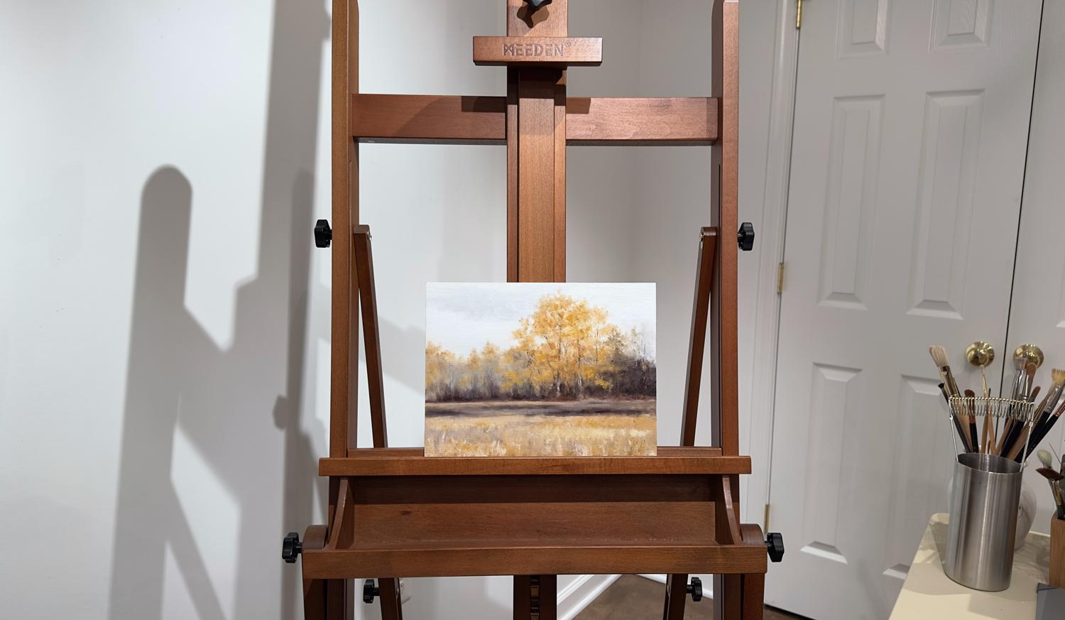 La lisière du Wood, peinture à l'huile - Impressionnisme Painting par Jill Poyerd