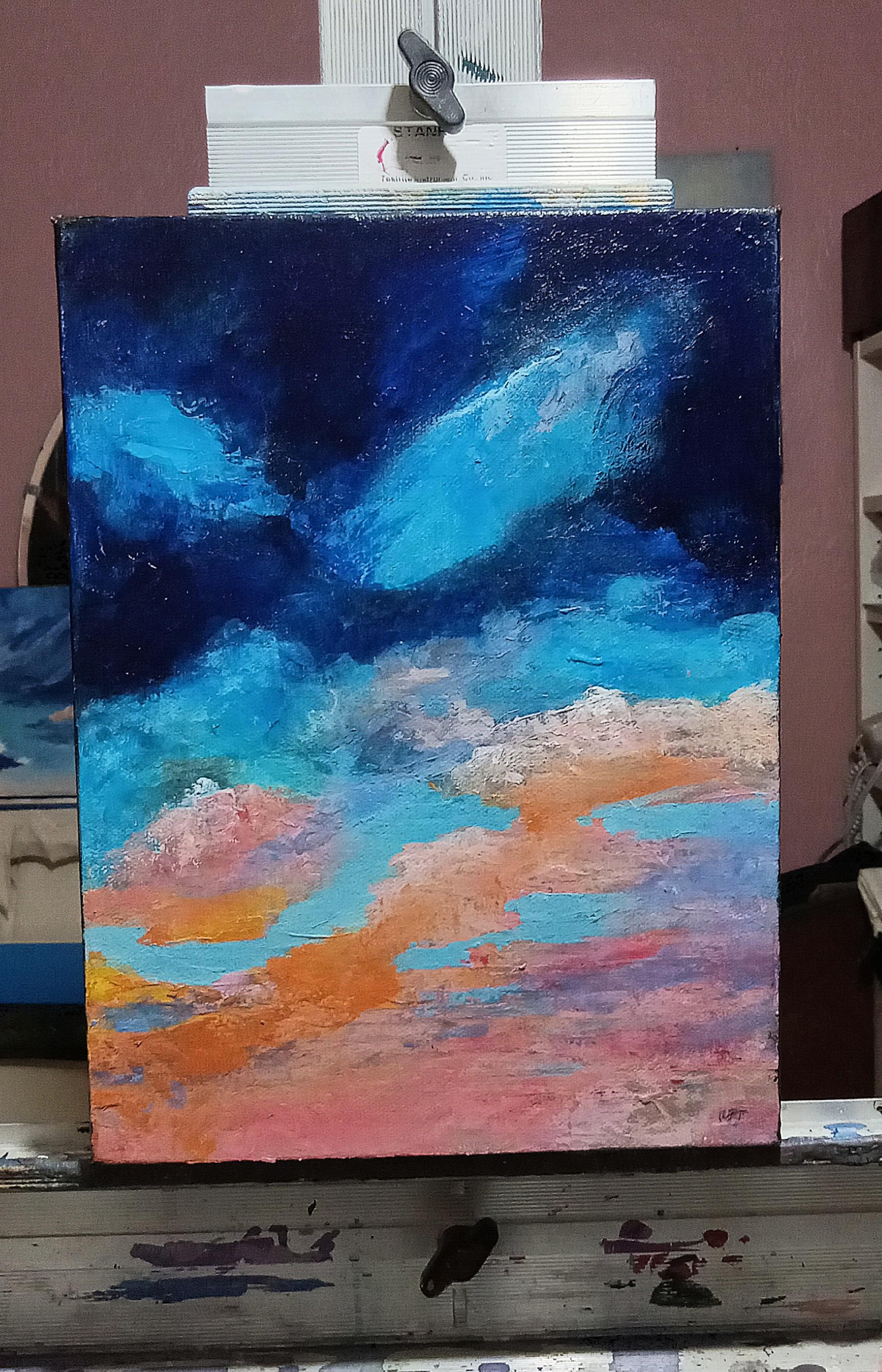 Dreamsicle Sky, Originalgemälde (Impressionismus), Painting, von Benjamin  Thomas