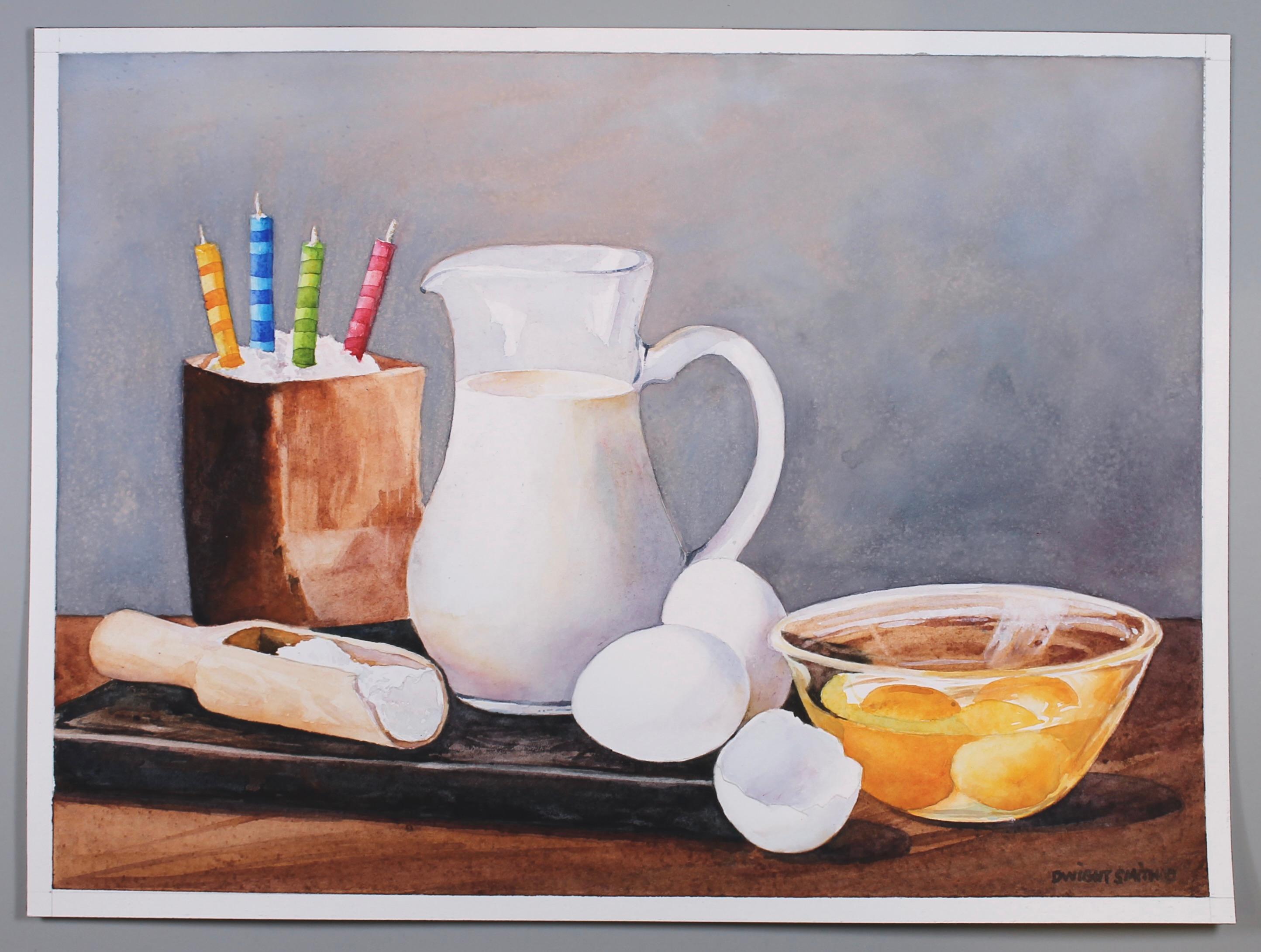 Tarta de cumpleaños, Pintura original - Art Realista de Dwight Smith