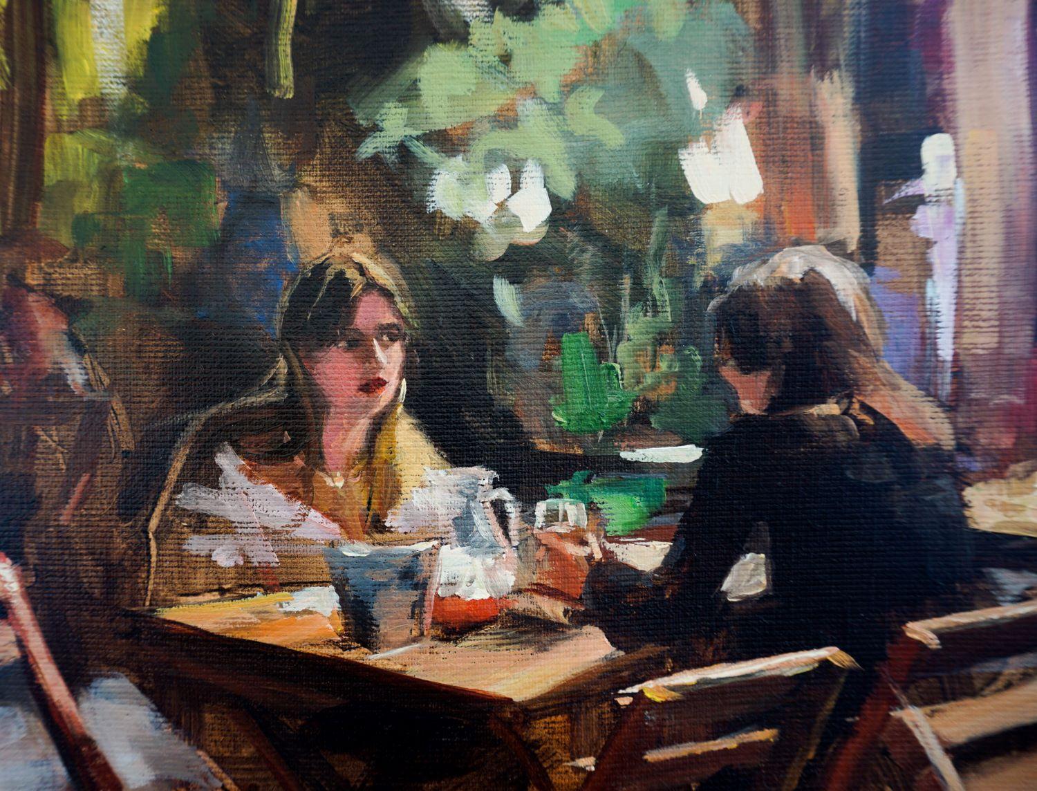 Tapas Night in Seville II, Oil Painting For Sale 1