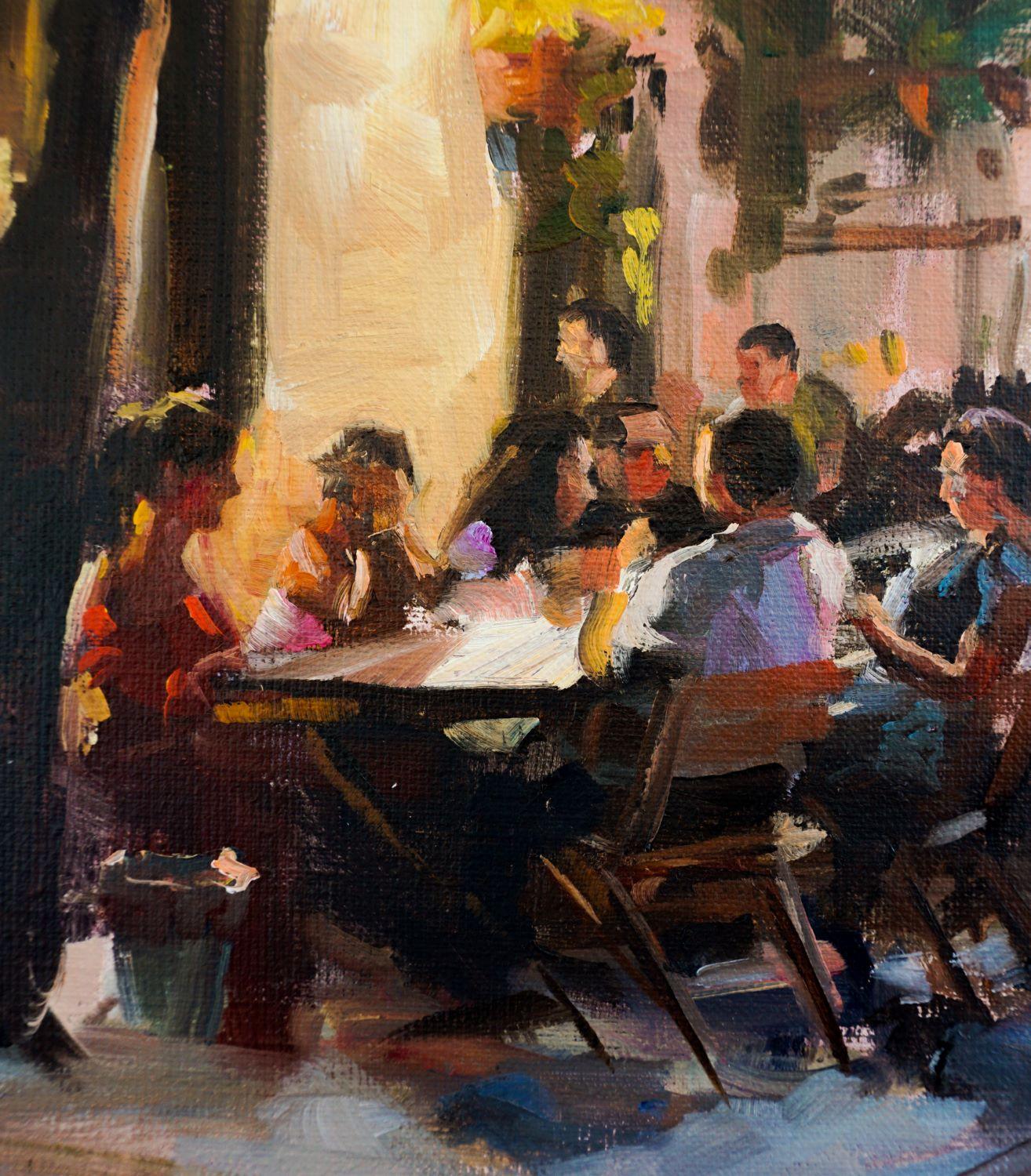 Tapas Night in Seville, Oil Painting For Sale 1