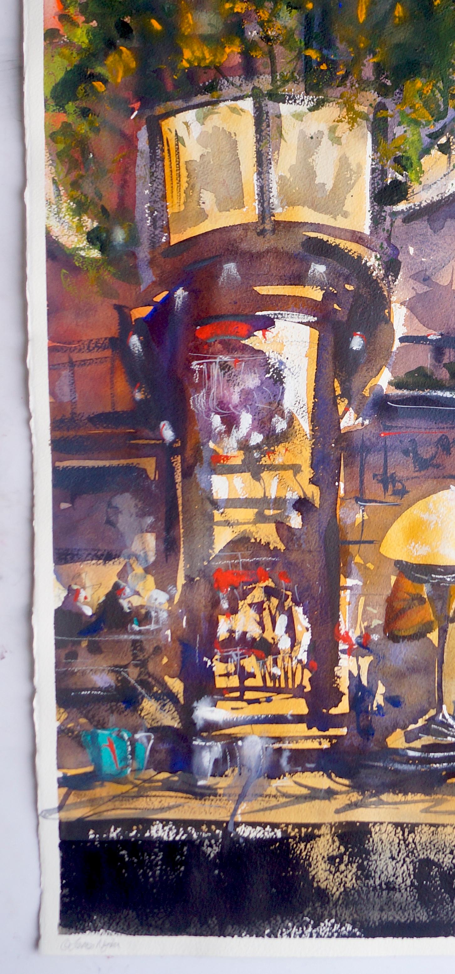 Java House - Westminster, Original Painting - Art by James Nyika