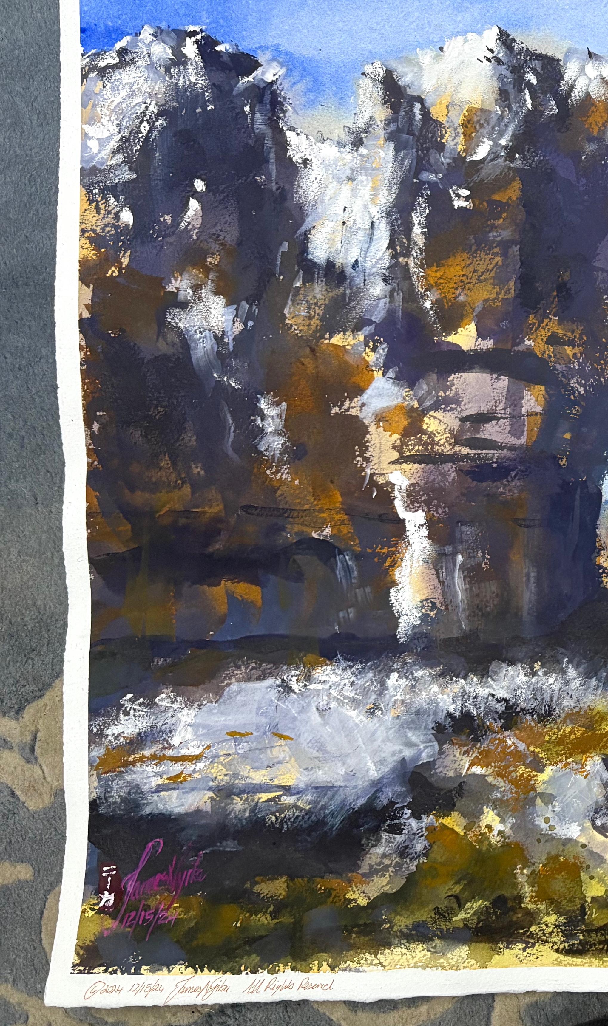 Wolfburg Arch, Original Painting - Art by James Nyika