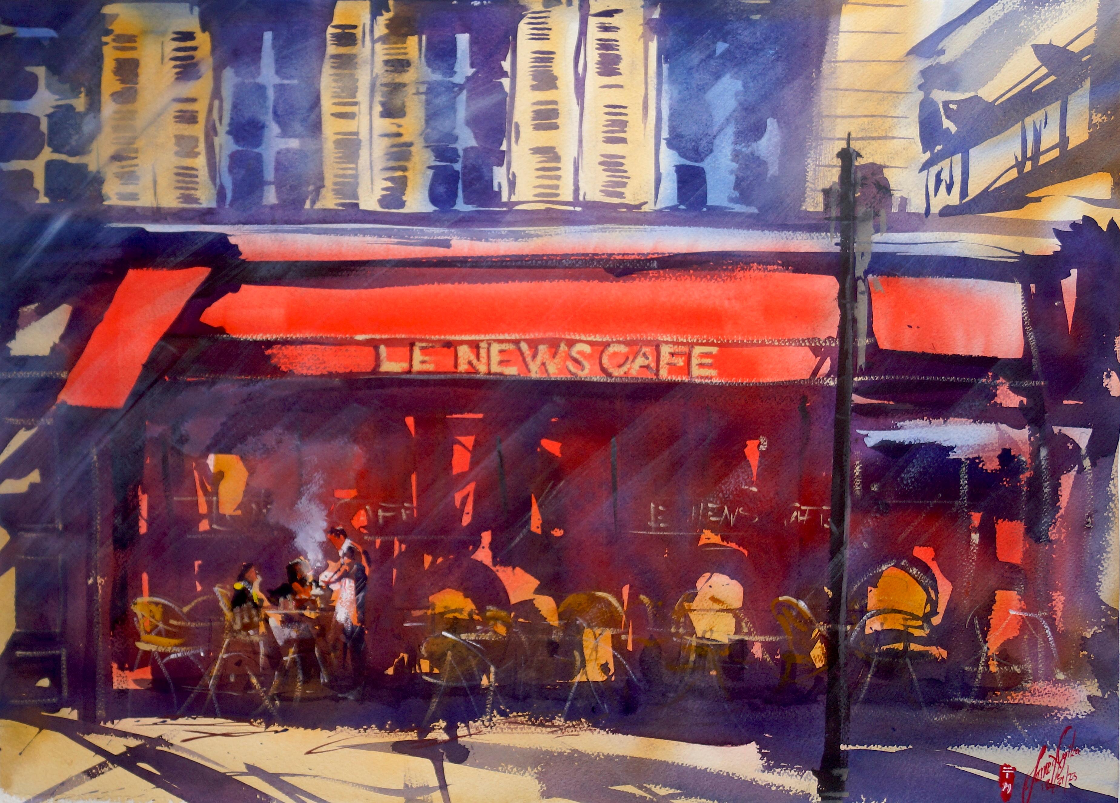 Le News Cafe, peinture originale