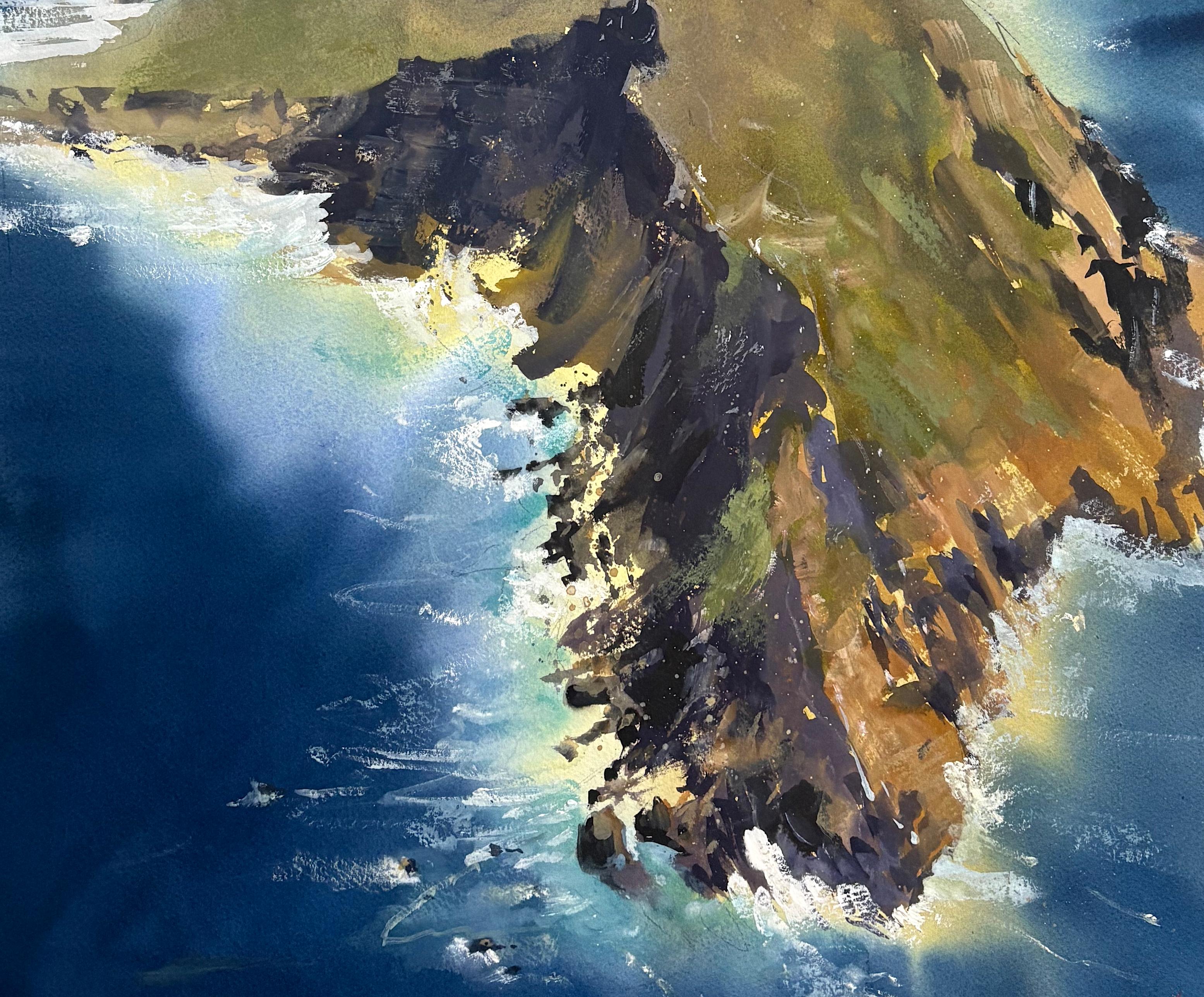 Bordo del Capo, Pittura originale - Landscape Art Grigio di James Nyika