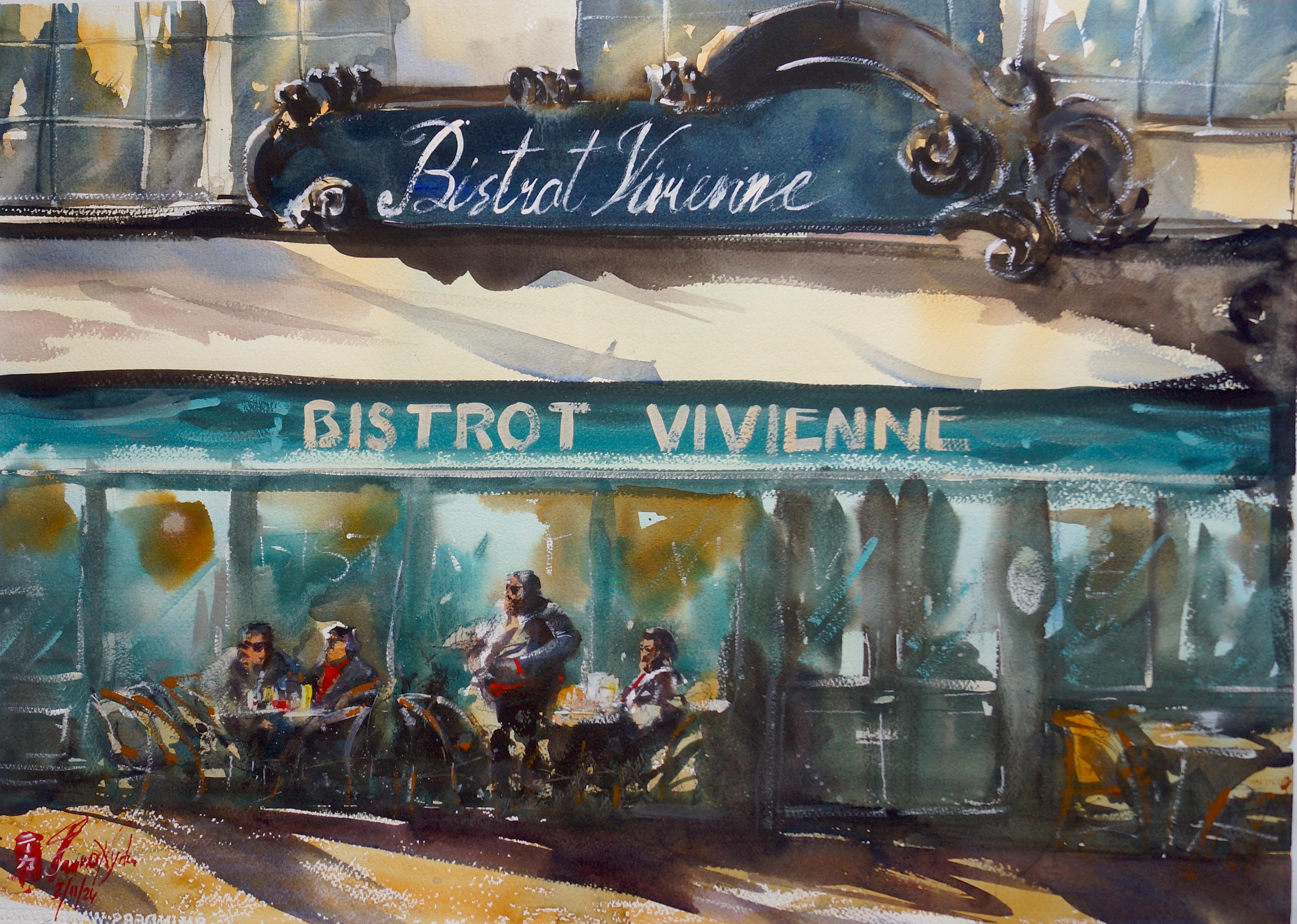 Le Bistrot Vivienne, peinture originale