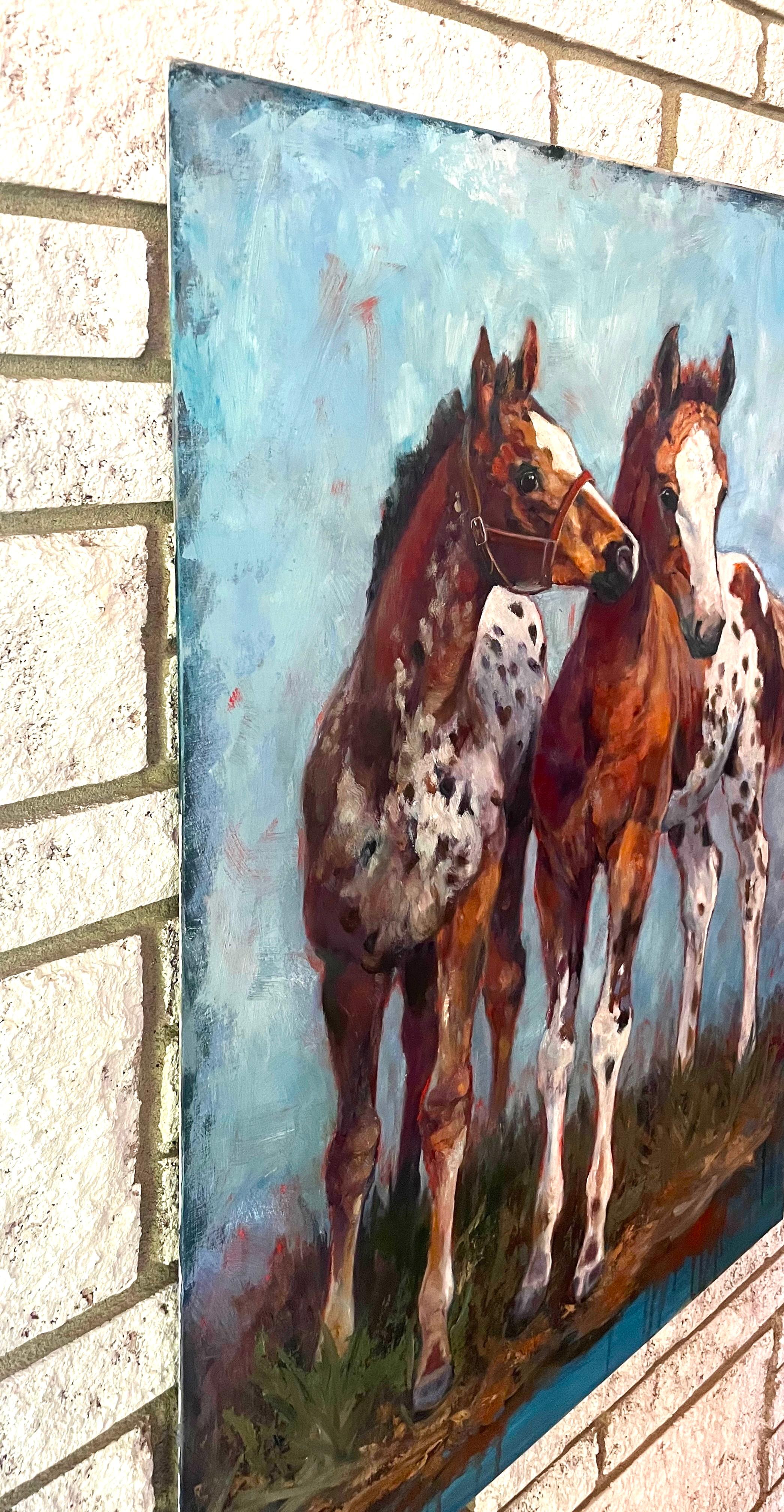 Two's Company, Pittura a olio - Painting di Jan Fontecchio Perley