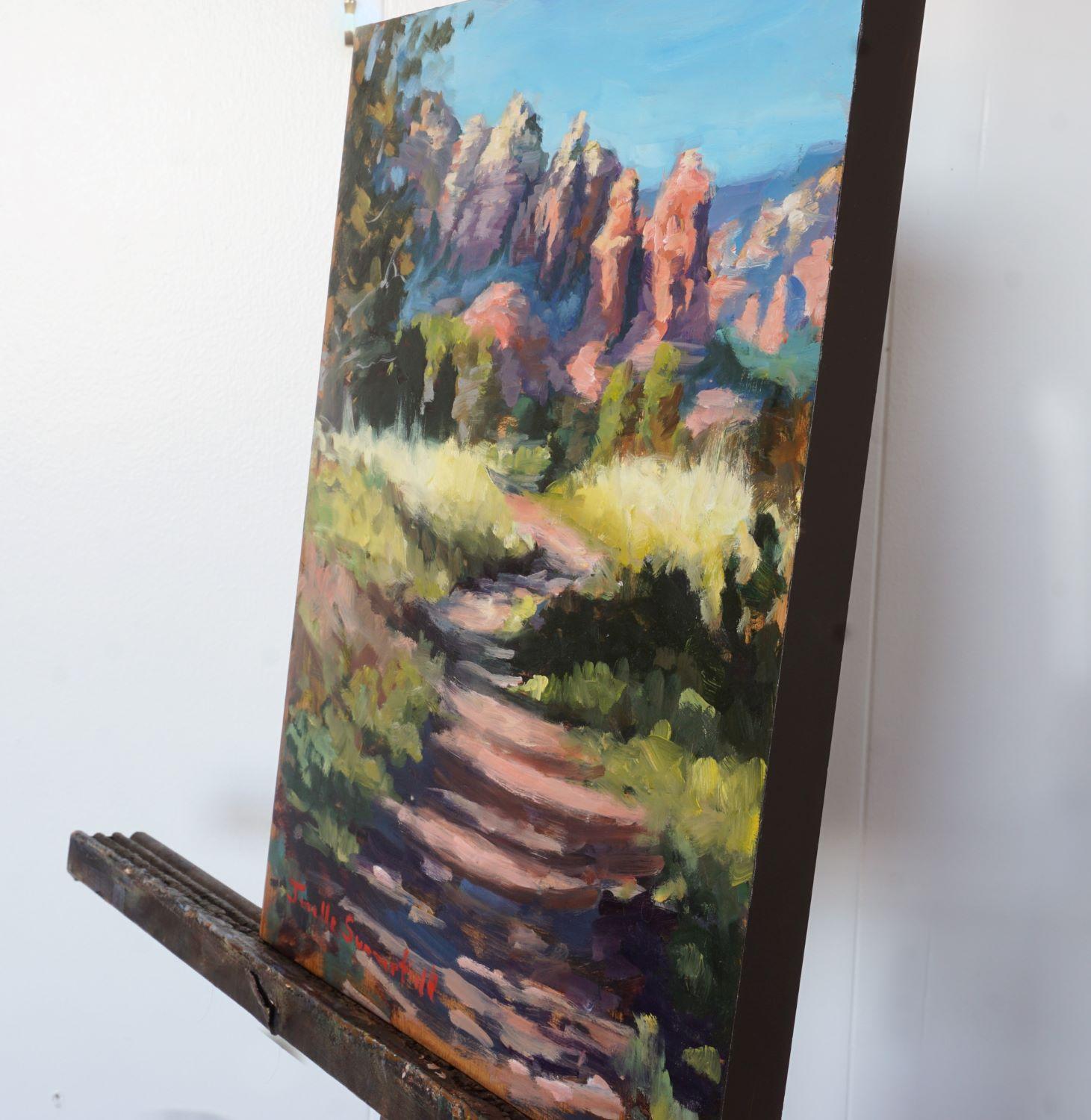 View from the Airport Mesa Trail, peinture à l'huile - Painting de Jonelle Summerfield