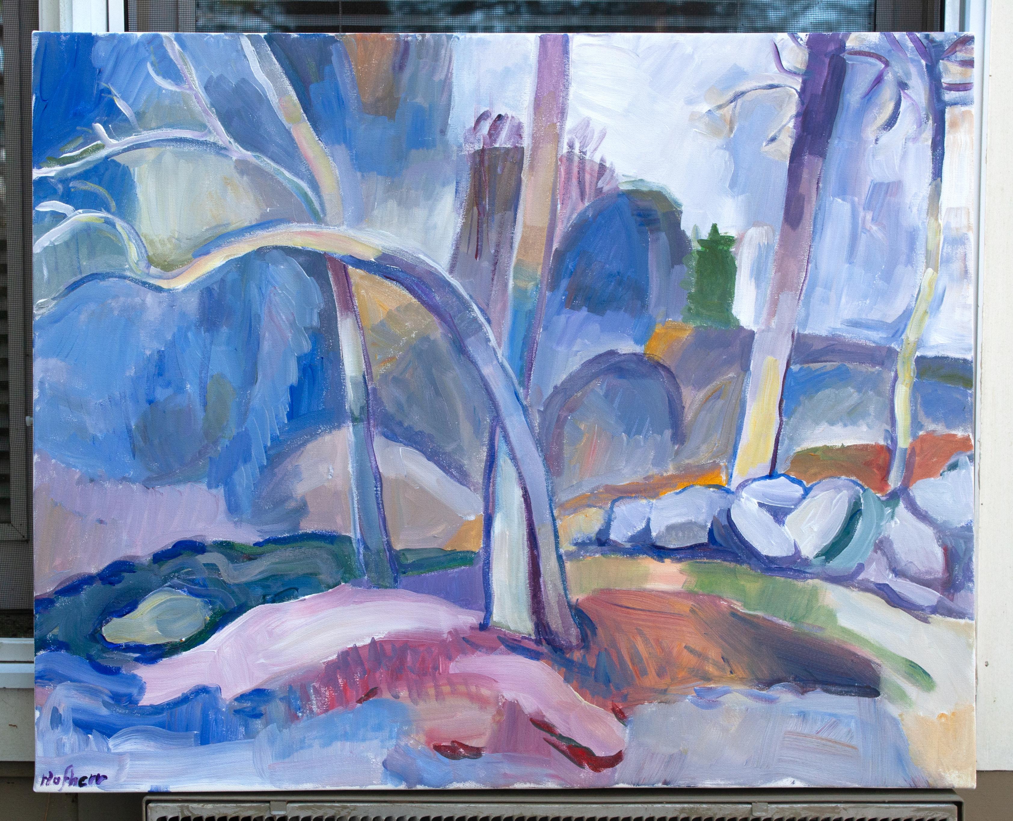 Sfumature d'inverno, dipinto originale - Painting Espressionista di Robert Hofherr