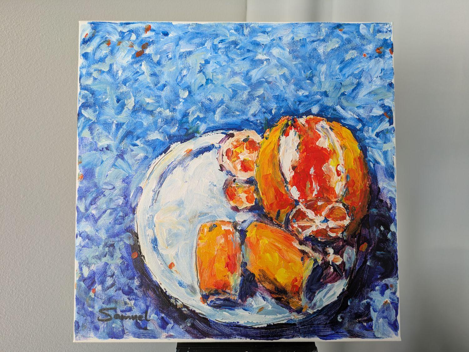 Delizia arancione vibrante, dipinto originale - Painting Impressionismo di Samuel Pretorius