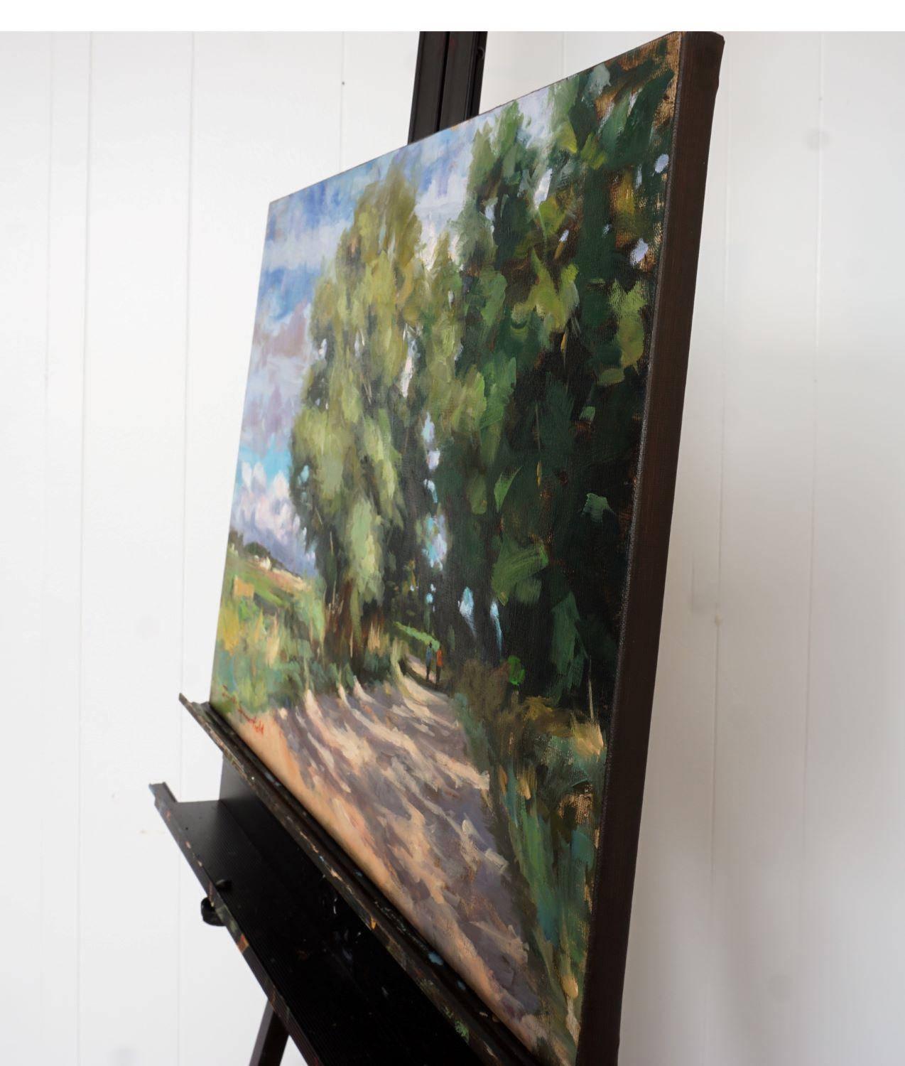 The Way to Fromista, Ölgemälde – Painting von Jonelle Summerfield