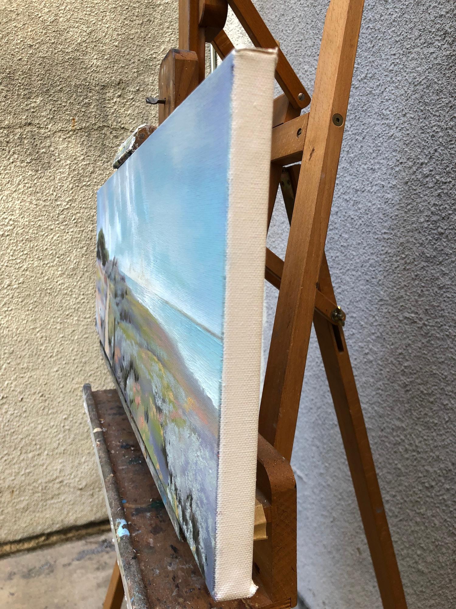 Pierre de lune, peinture à l'huile - Impressionnisme Art par Jesse Aldana