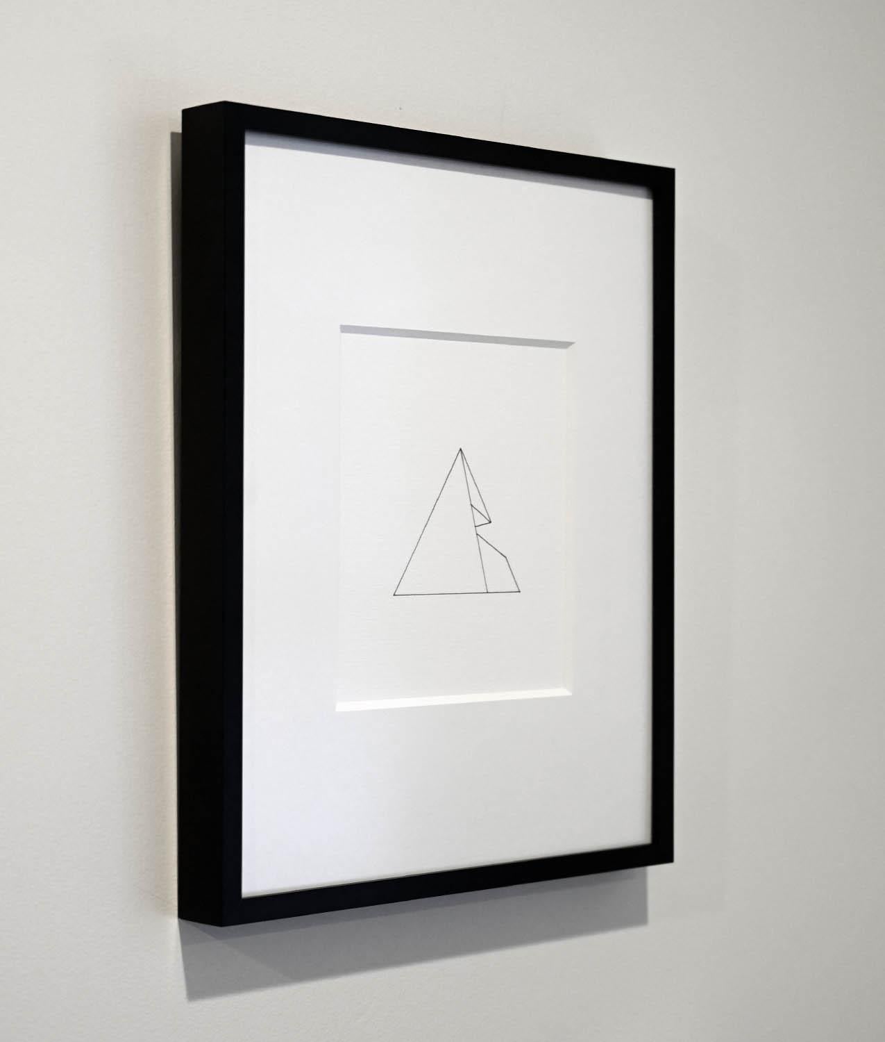 <p>Artist Comments<br />Black lines form a minimalist triangle against a white background, reflecting artist  John Diehl's mastery of geometric precision with freehand artistry. Part of John's Starlight Collection, the piece balances control and