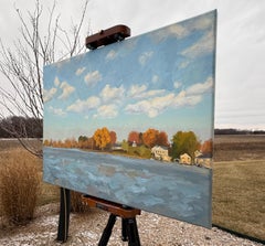 Wisconsin Lake on a Fall Day, Oil Painting