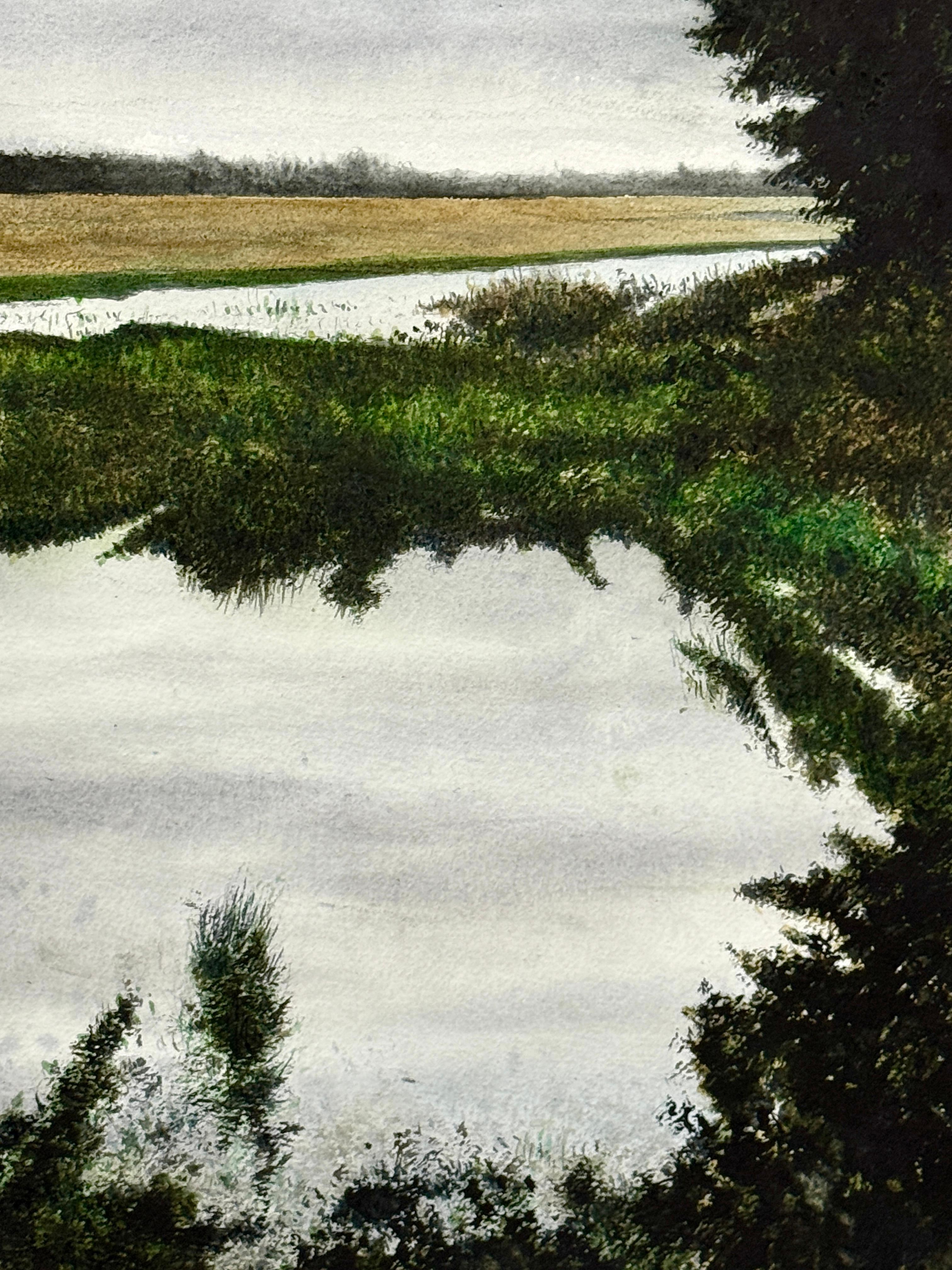 Nach dem Sturm, Originalgemälde (Grau), Landscape Art, von Vic Roschkov