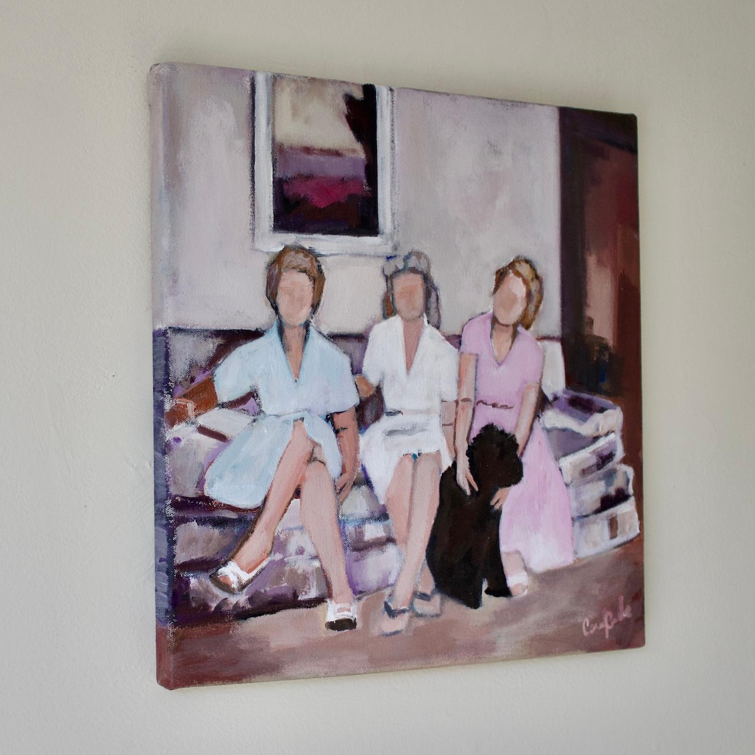 Sorelle a Los Angeles, Pittura originale - Art Impressionismo di Carey Parks