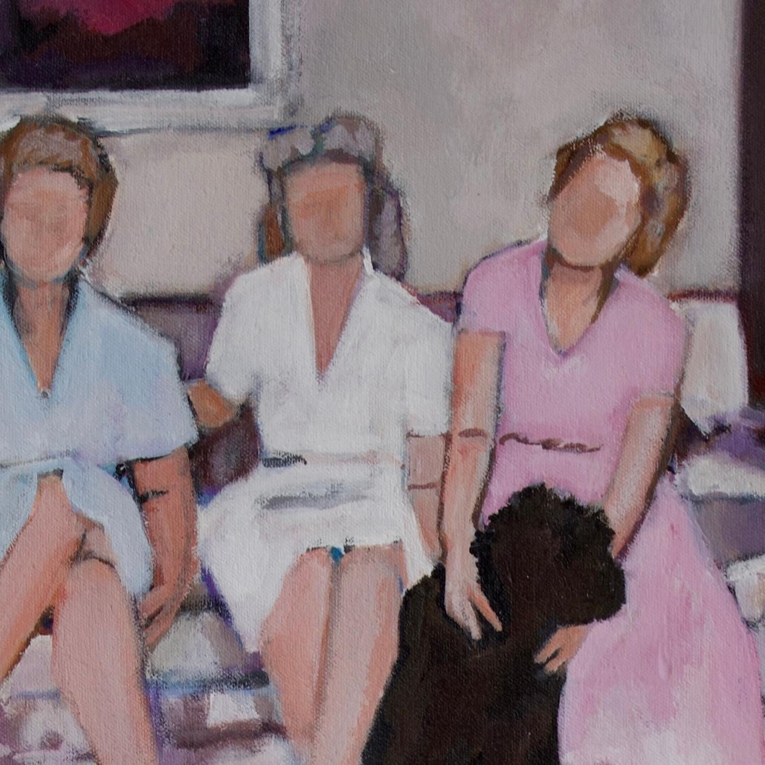 Sorelle a Los Angeles, Pittura originale in vendita 1