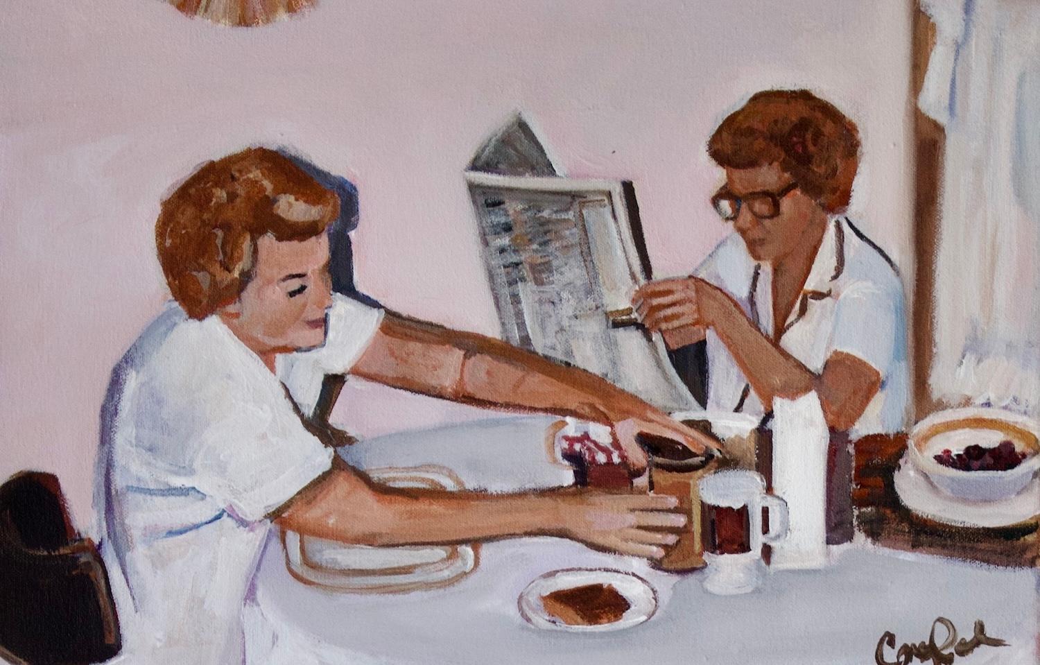 Breakfast Time, peinture originale en vente 1