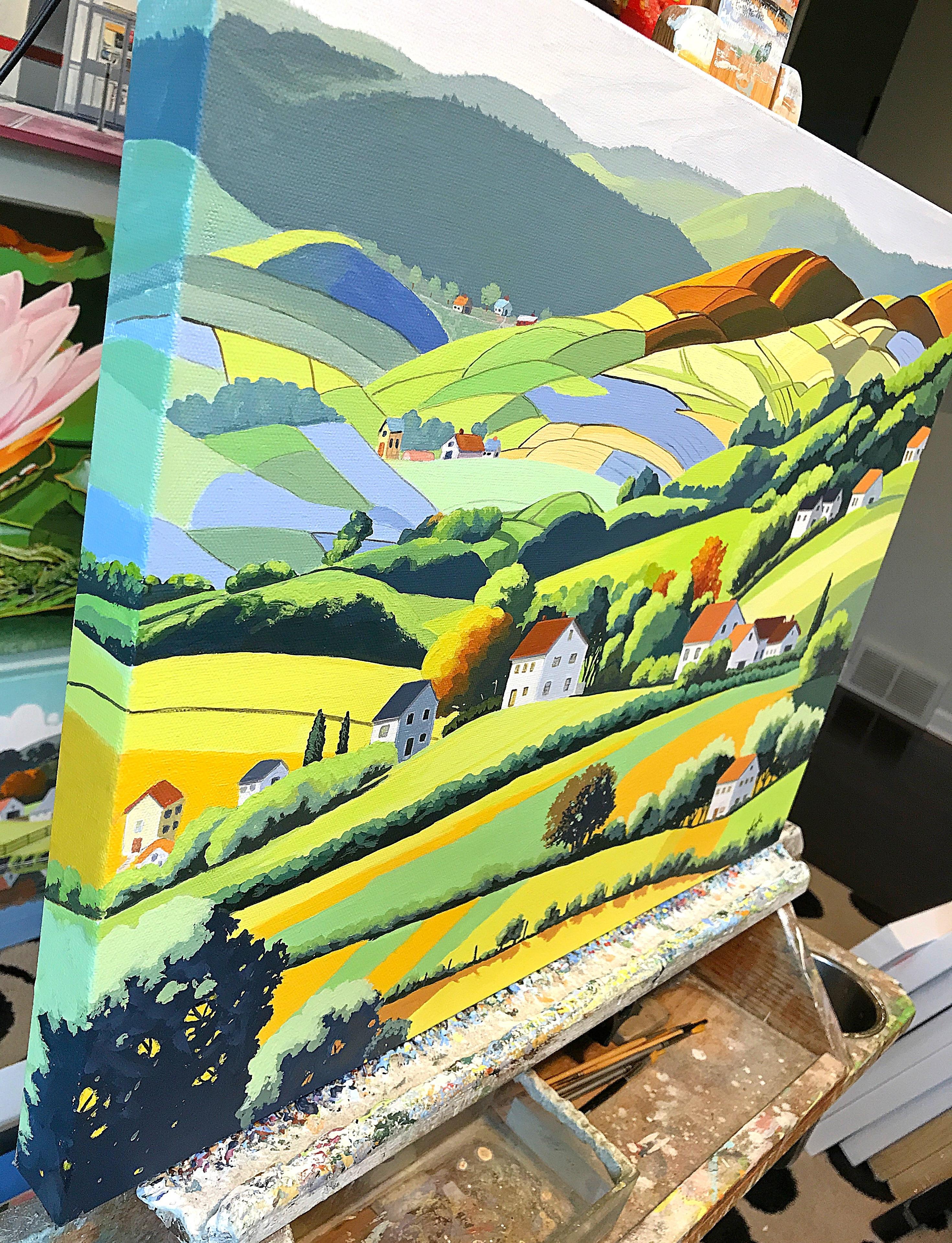 Over Hill and Dale, peinture originale - Impressionnisme Art par John Jaster