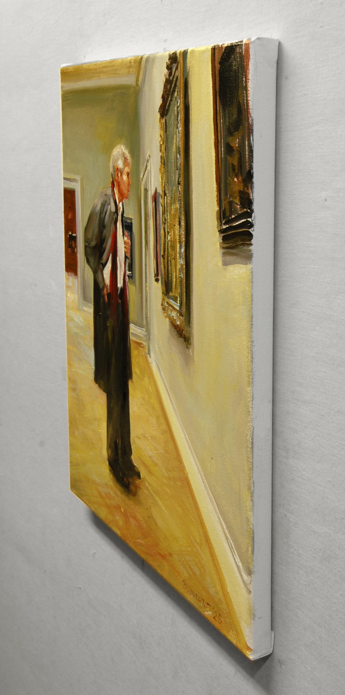 Spellbound, Oil Painting - Brown Figurative Painting by Onelio Marrero