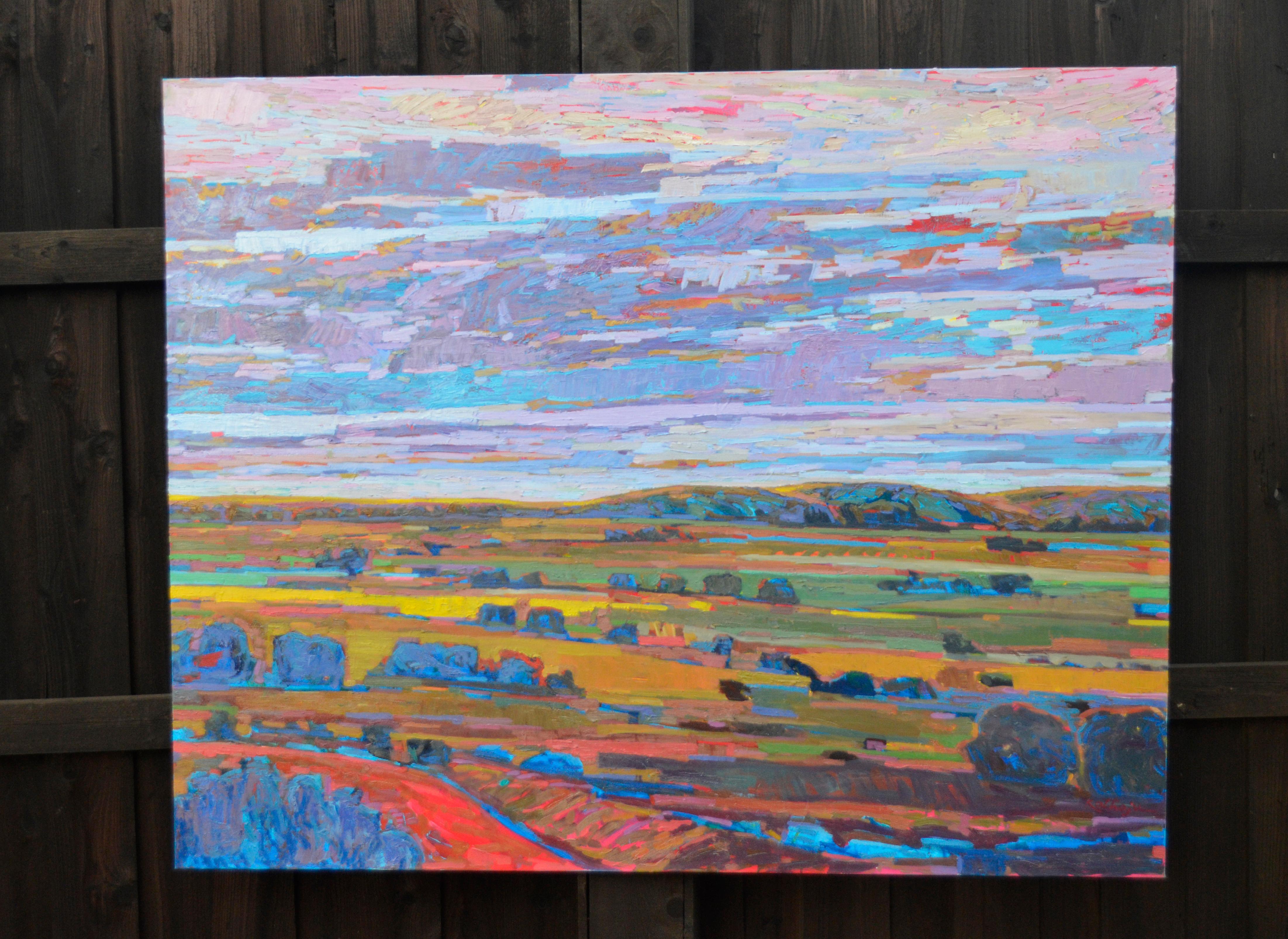 <p>Artist Comments<br>Capturing the vast beauty of nature, this painting showcases endless fields gently rising and falling beneath an expansive sky. Lush, undulating meadows, golden wheat fields, and vibrant wildflower-covered hills create a rich,