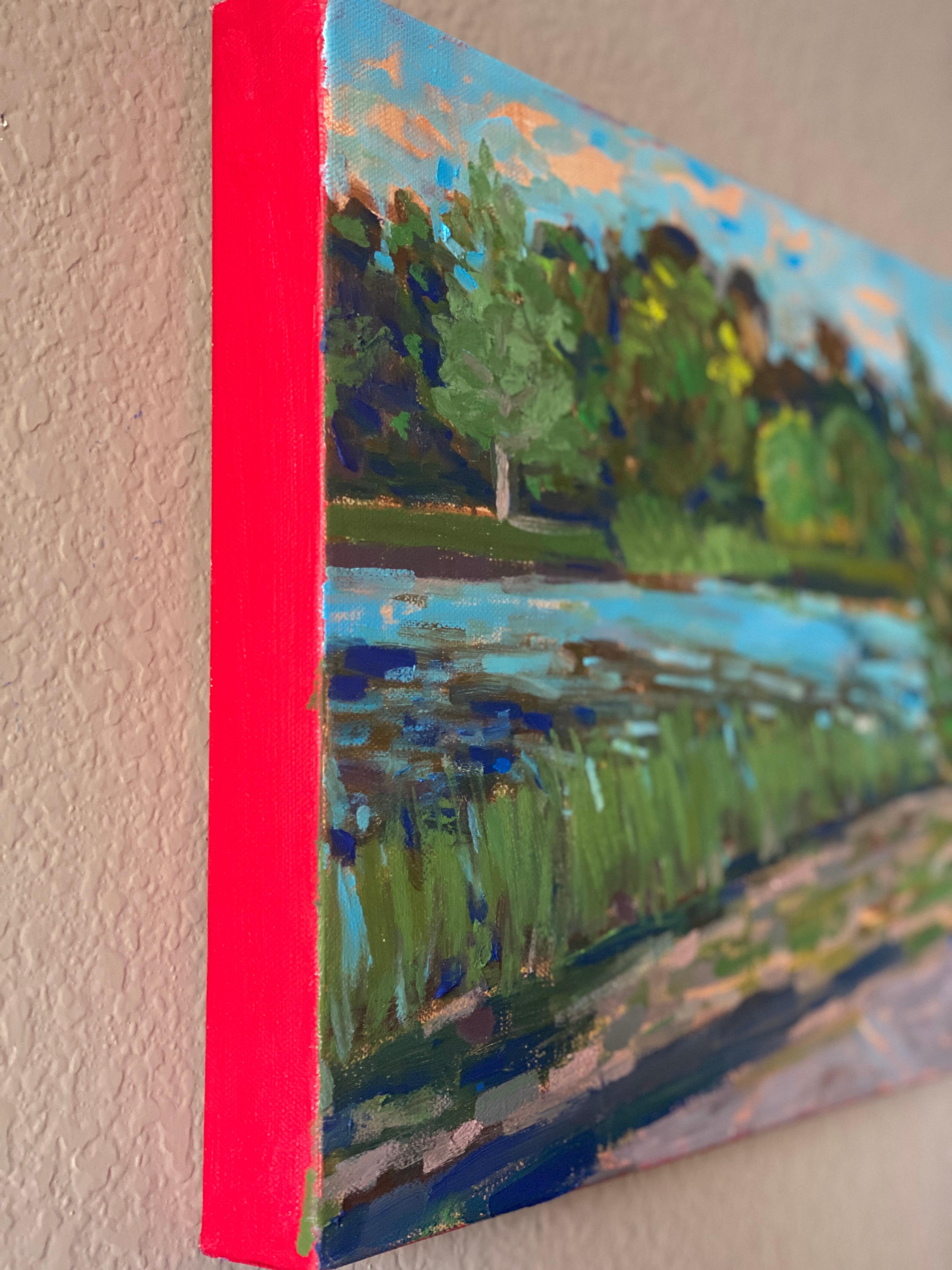Plein Air lato foresta, Pittura a olio - Art Impressionismo di Srinivas Kathoju