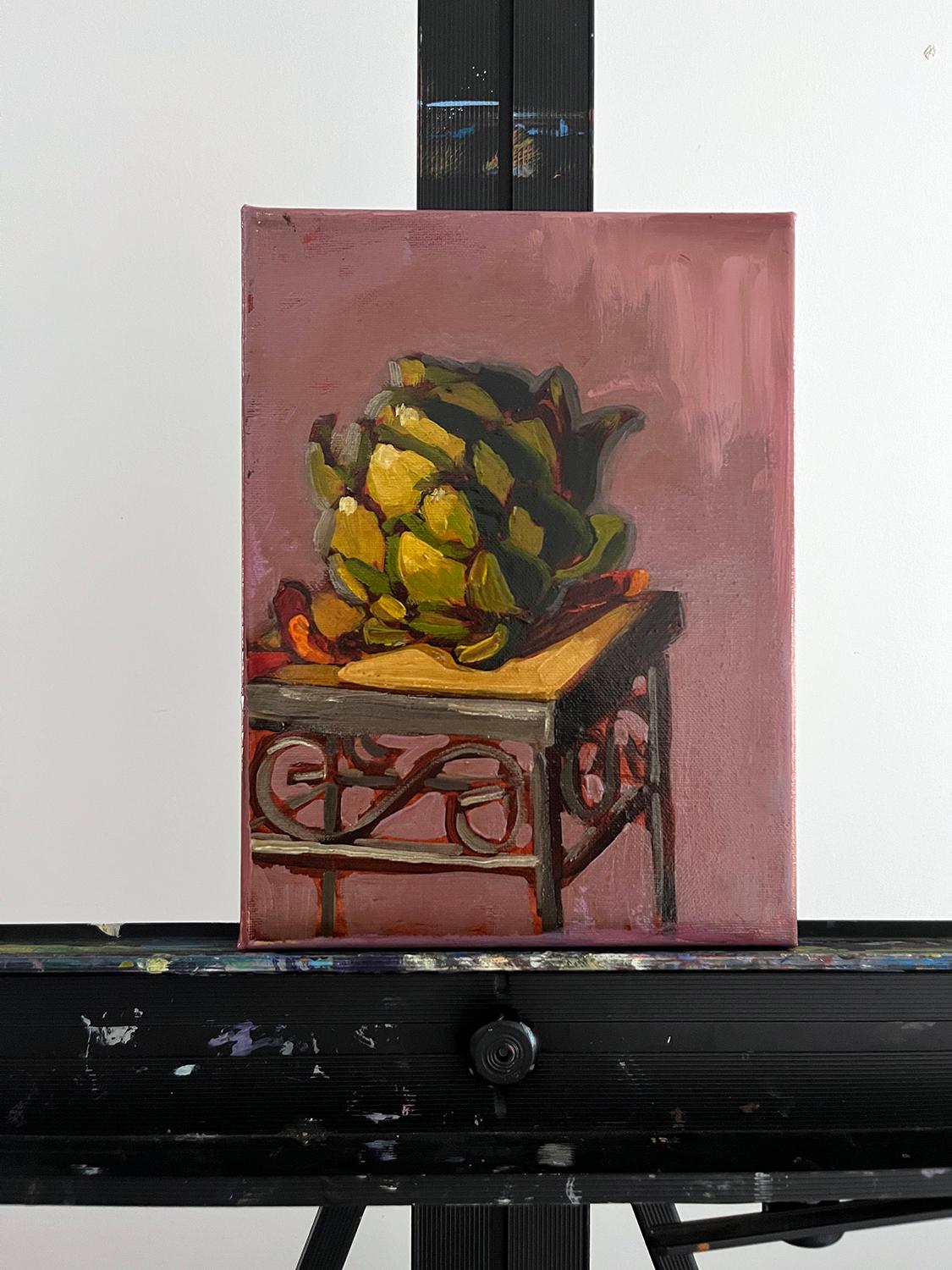 <p>Comentarios de la artista<br>Uno de los géneros favoritos de la artista Tara Zalewsky-Nease es el bodegón de cocina. Cocinera y pintora prolífica, crea composiciones de ingredientes singulares, plasmándolos con sus características pinceladas