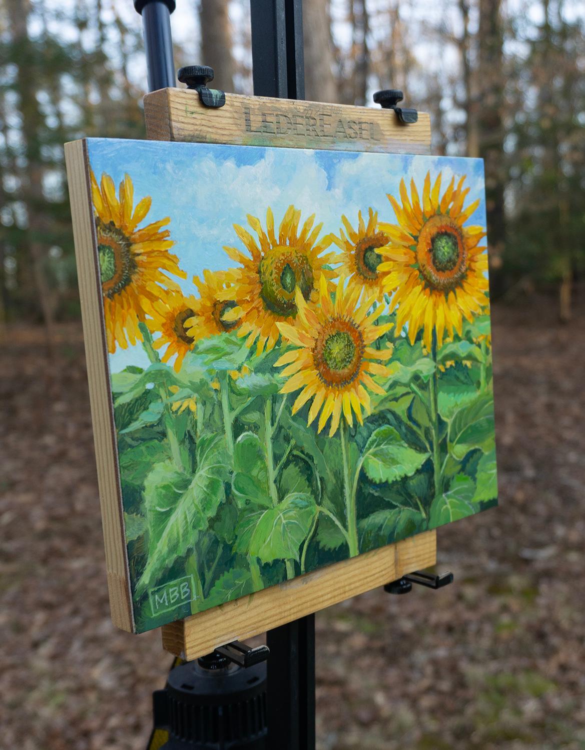Campo de girasoles, Pintura original - Art Impresionista de Mary Beatty-Brooks