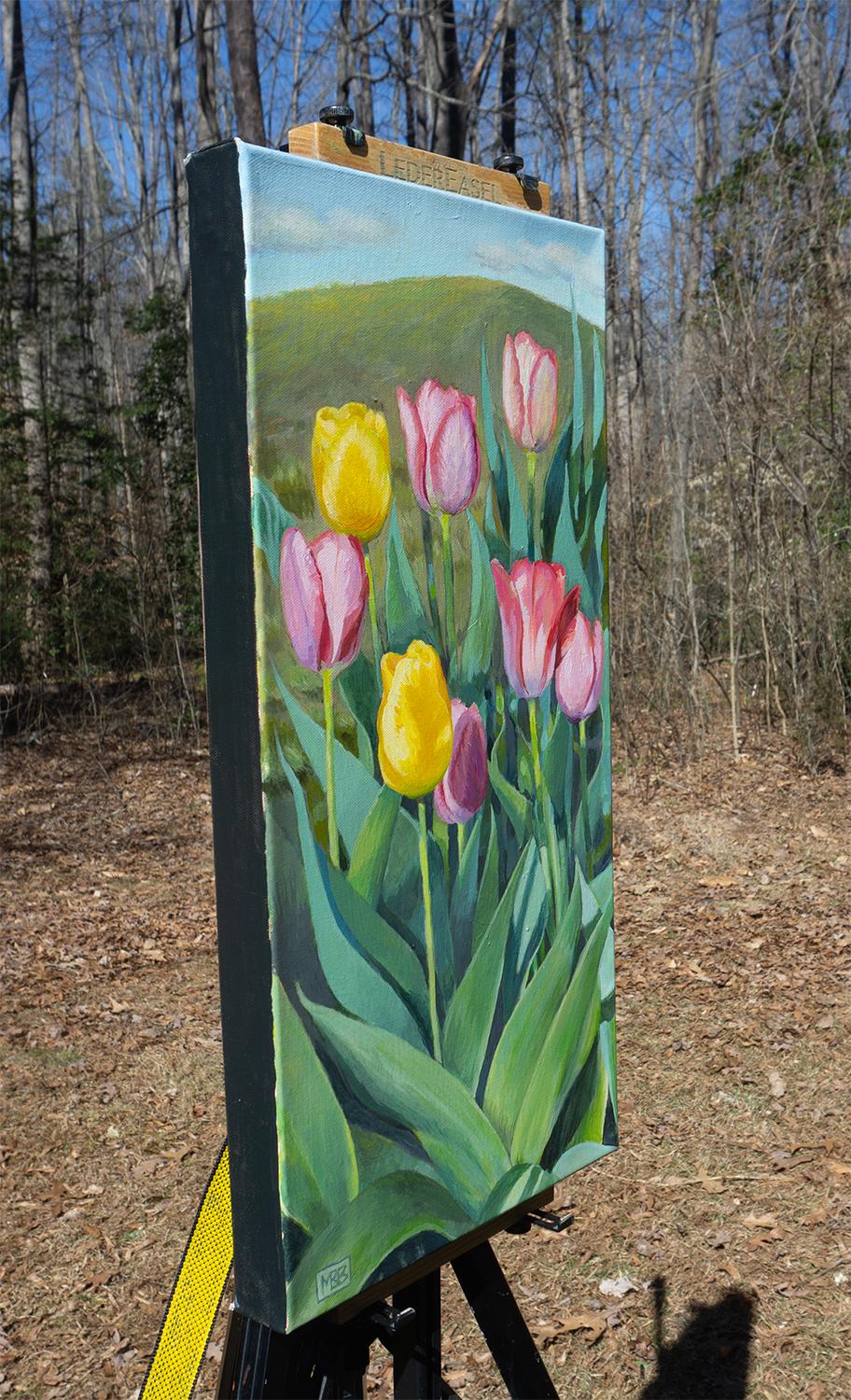Tulipanes en el horizonte, Pintura original - Art Impresionista de Mary Beatty-Brooks
