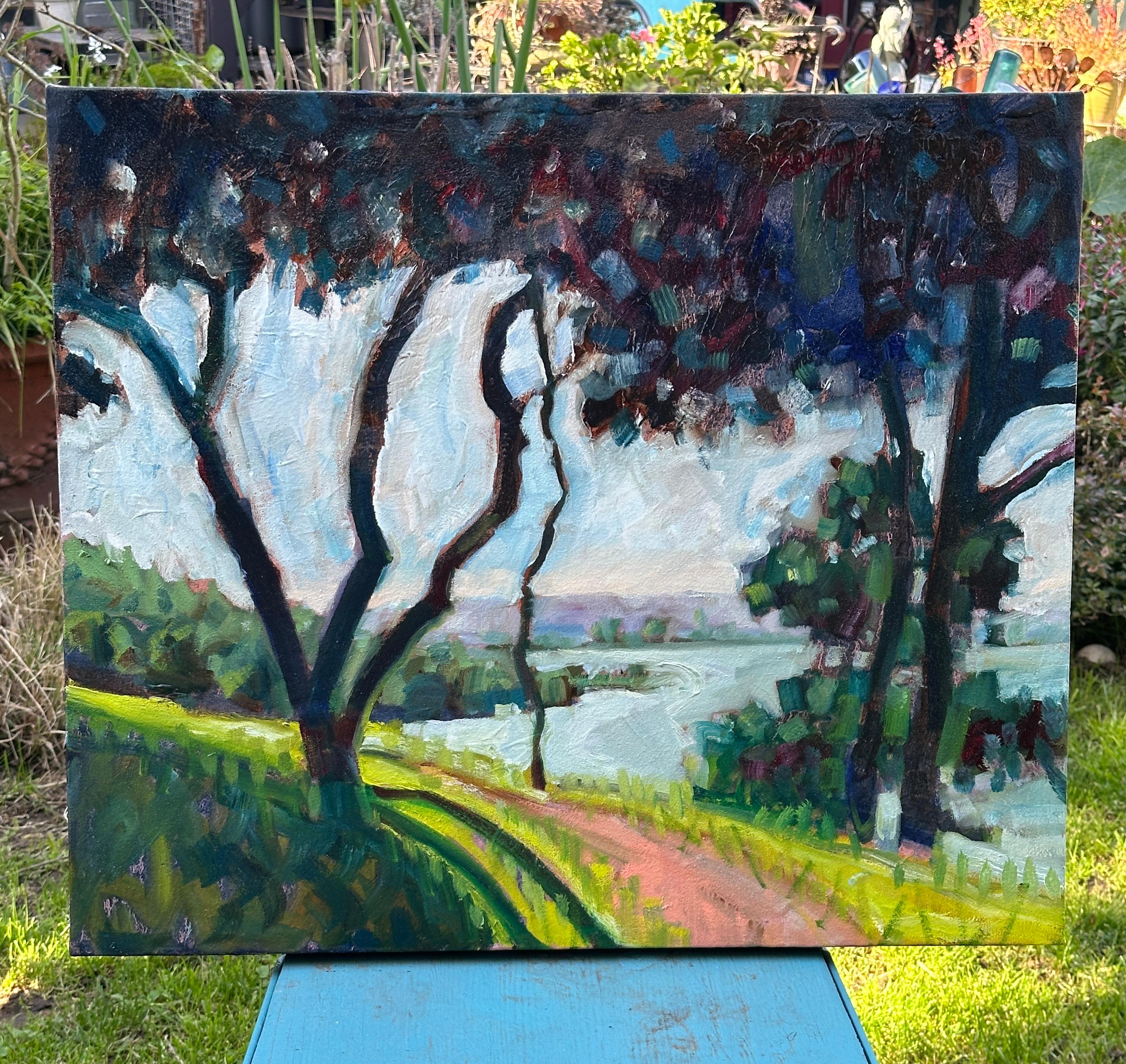Miwok Trail, peinture à l'huile - Impressionnisme Painting par James Hartman