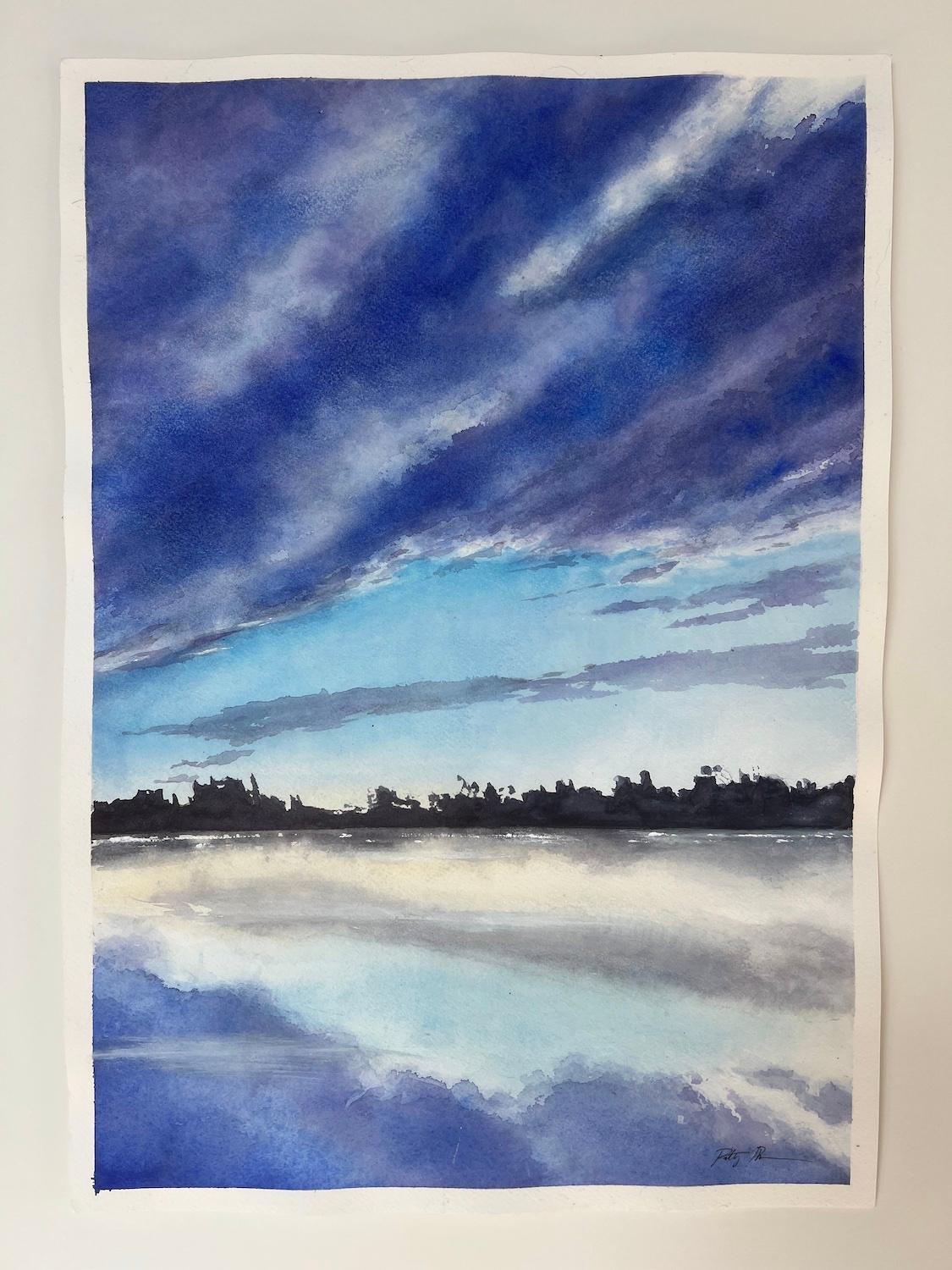 Running with Clouds, Original Painting - Impressionist Art by Patty Phan